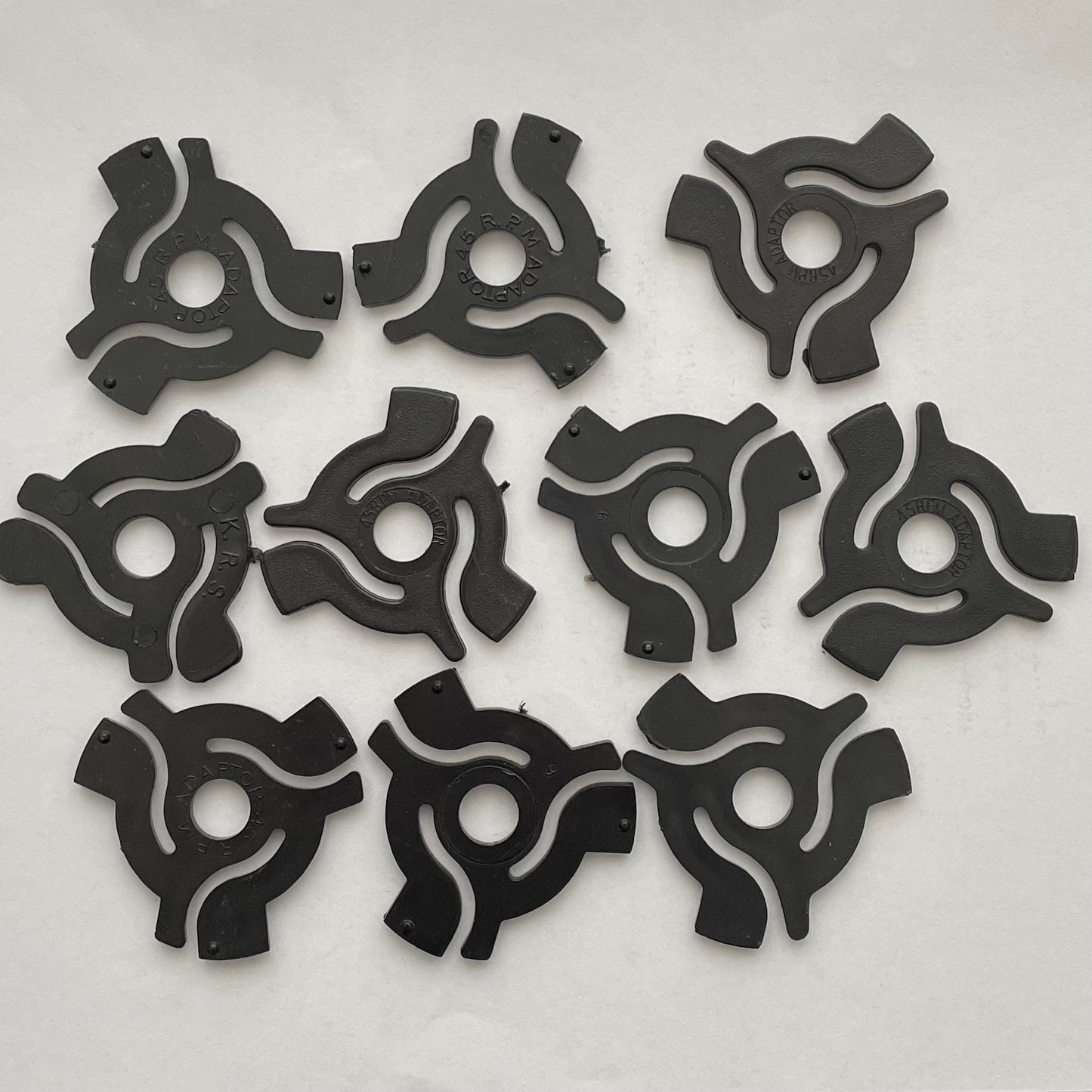 10 x 45RPM 7” Vinyl Record Middles Spindle Jukebox Adapters
