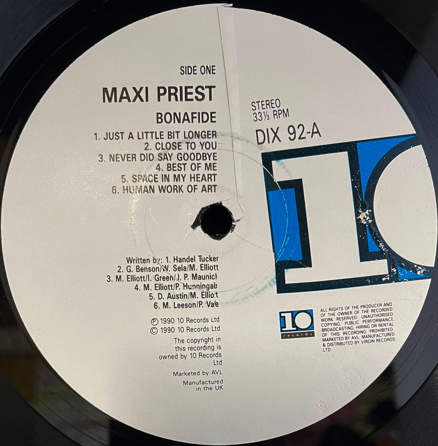 Maxi Priest – Bonafide - USED Vinyl LP