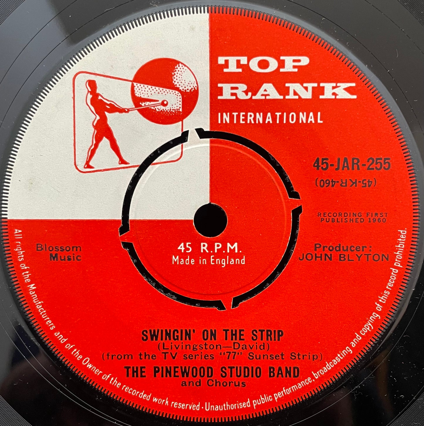 The Pinewood Studio Band – "77" Sunset Strip – USED Vinyl 7" Single