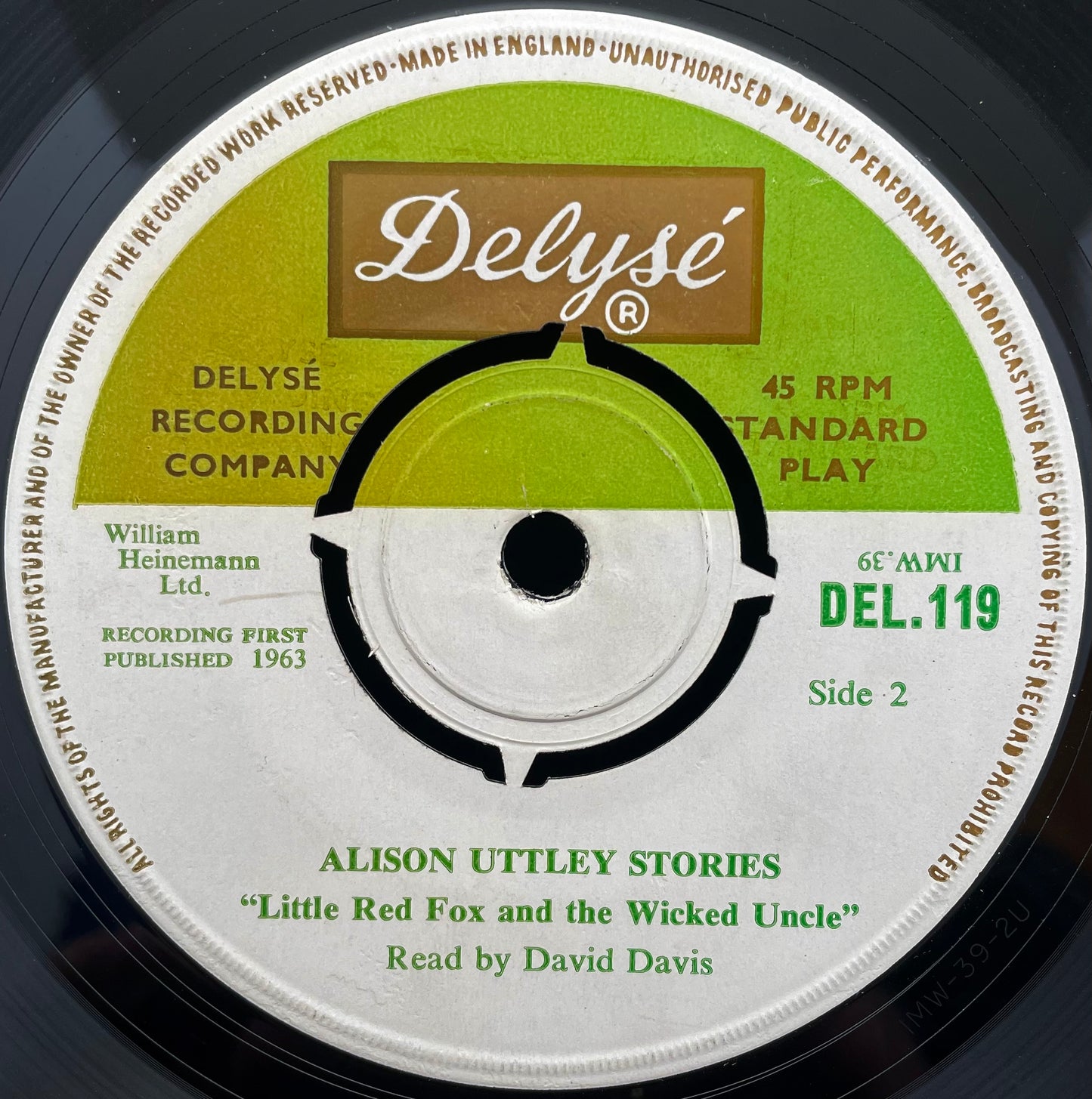 Alison Uttley/David Davis – Little Red Fox And The Wicked Uncle– USED Vinyl 7" Single