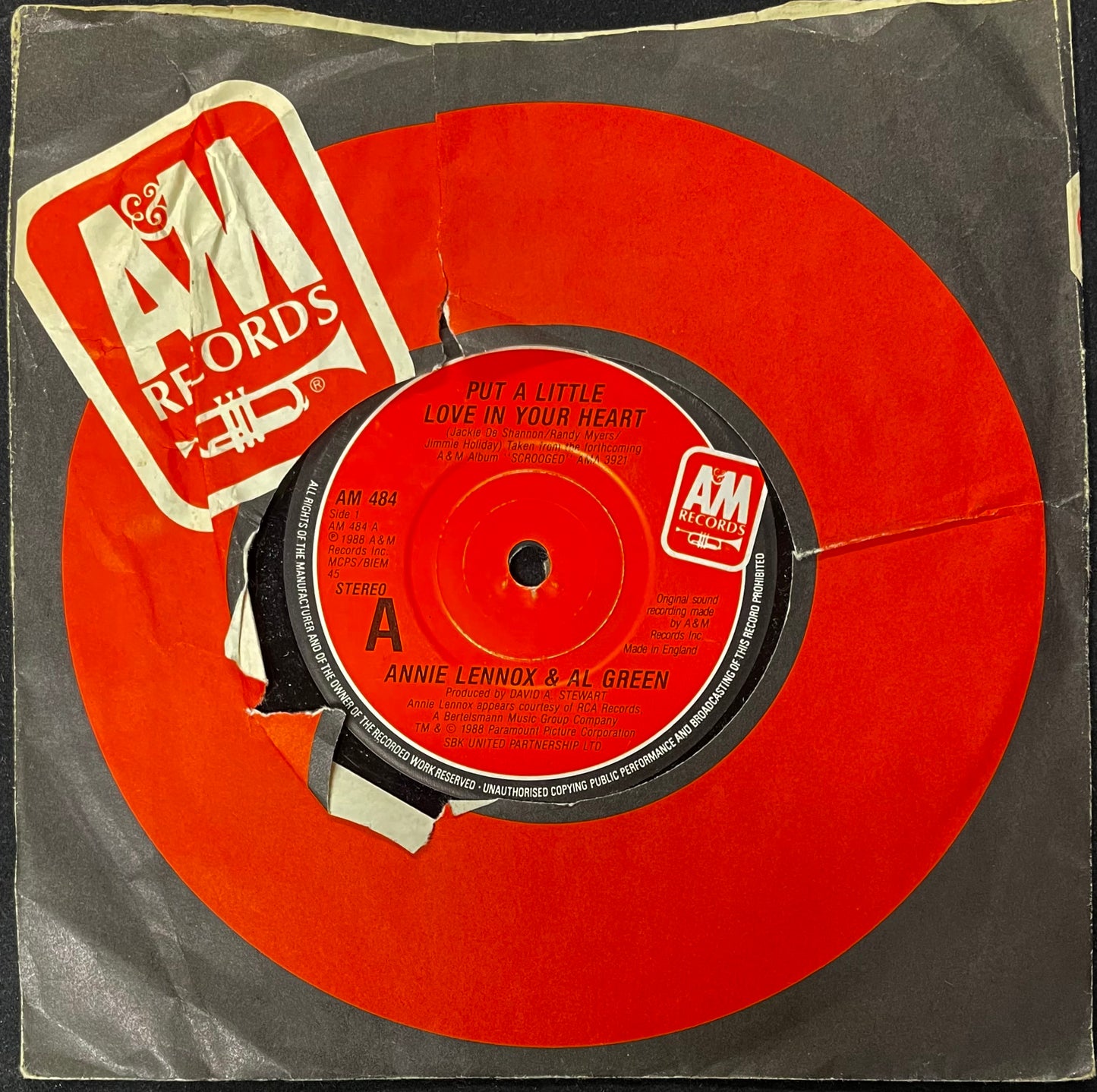 Annie Lennox & Al Green – Put a Little Love in Your Heart - USED Vinyl 7" Single