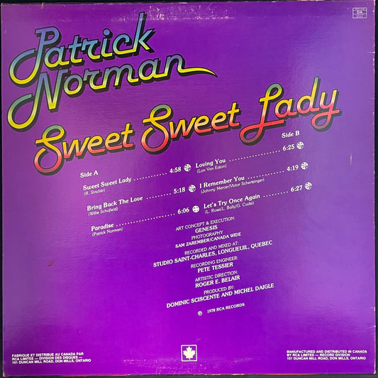 Patrick Norman – Sweet Sweet Lady - USED Vinyl LP