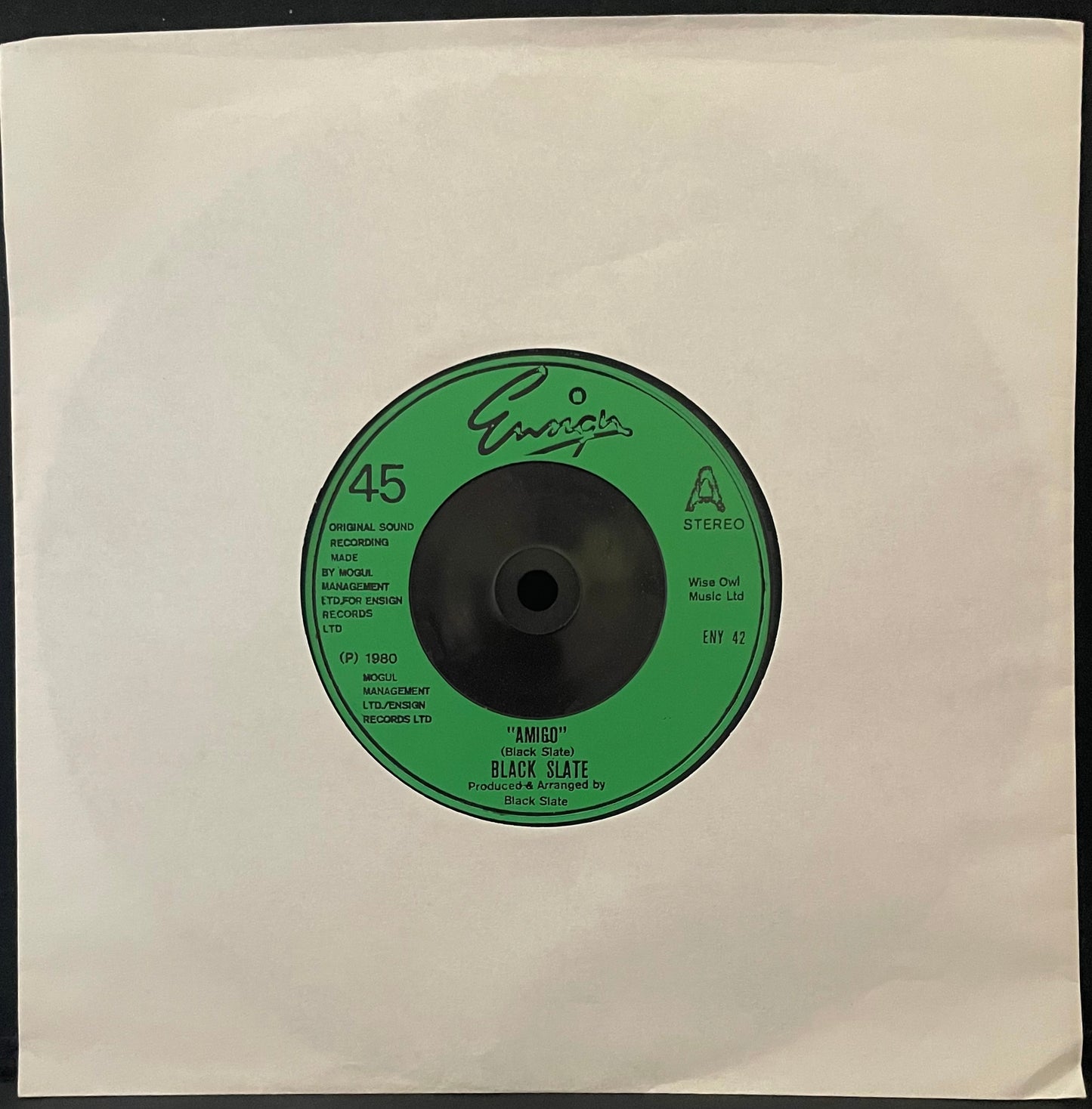 Black Slate – Amigo - USED Vinyl 7" Single