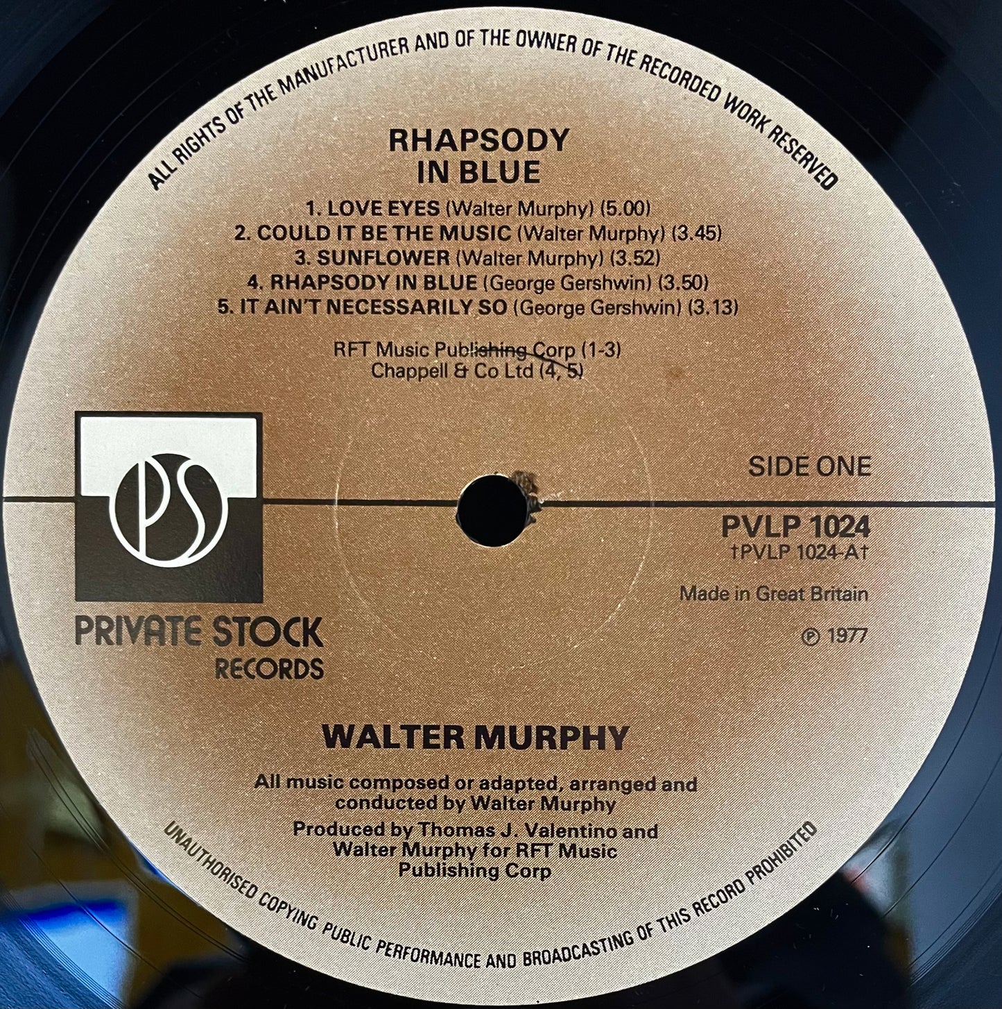 Walter Murphy – Rhapsody In Blue - USED Vinyl LP