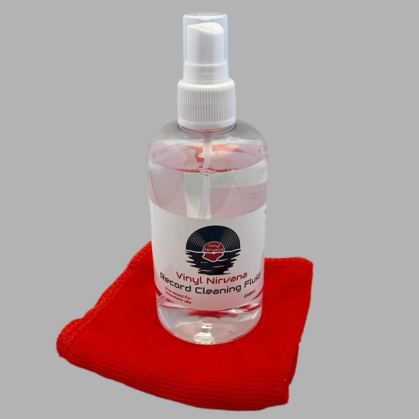 Vinyl Record Care Bundle 1 - Cleaning Fluid, Carbon Fibre & Velvet Brush, Microfibre Cloth