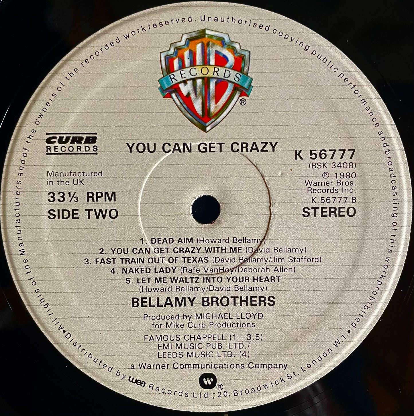 Bellamy Brothers – You Can Get Crazy- USED Vinyl LP