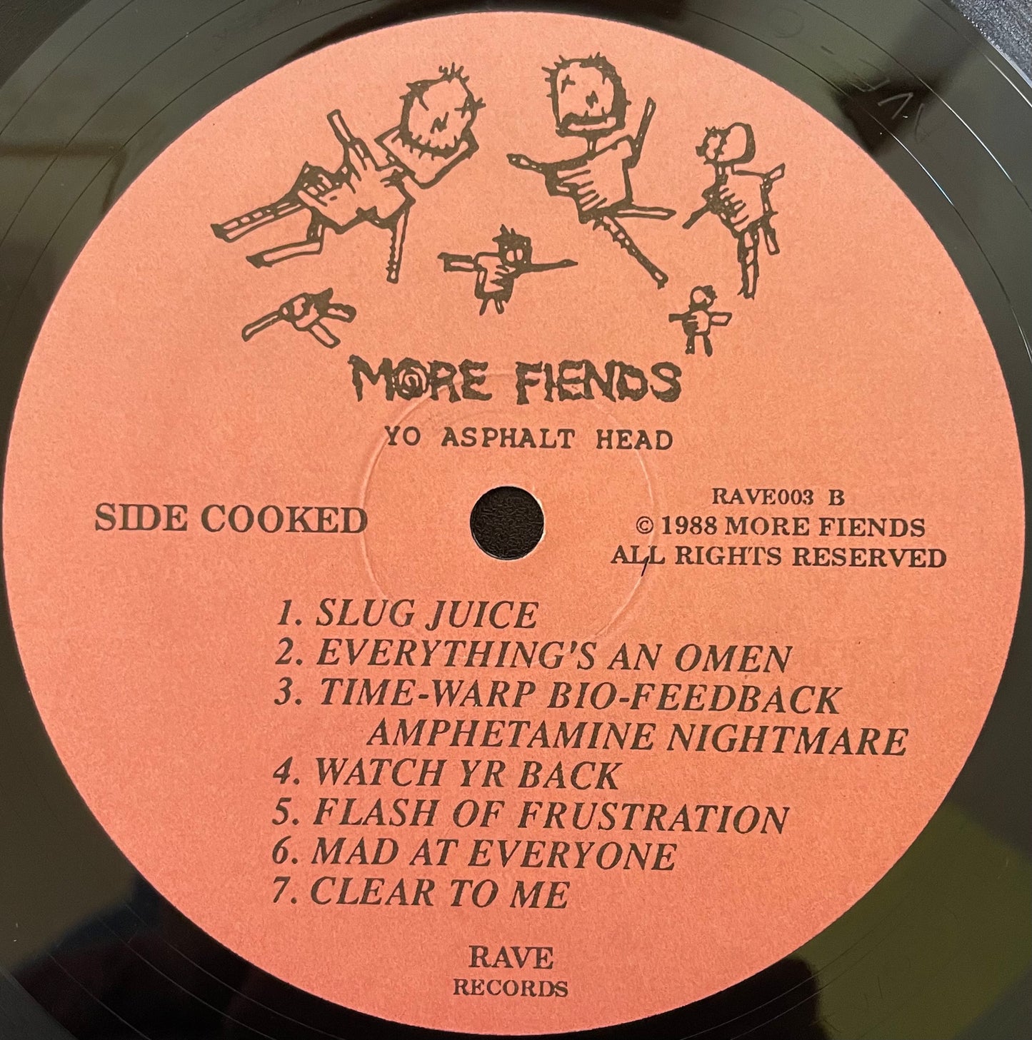 More Fiends – Yo Asphalt Head - USED Vinyl LP Limited Edition