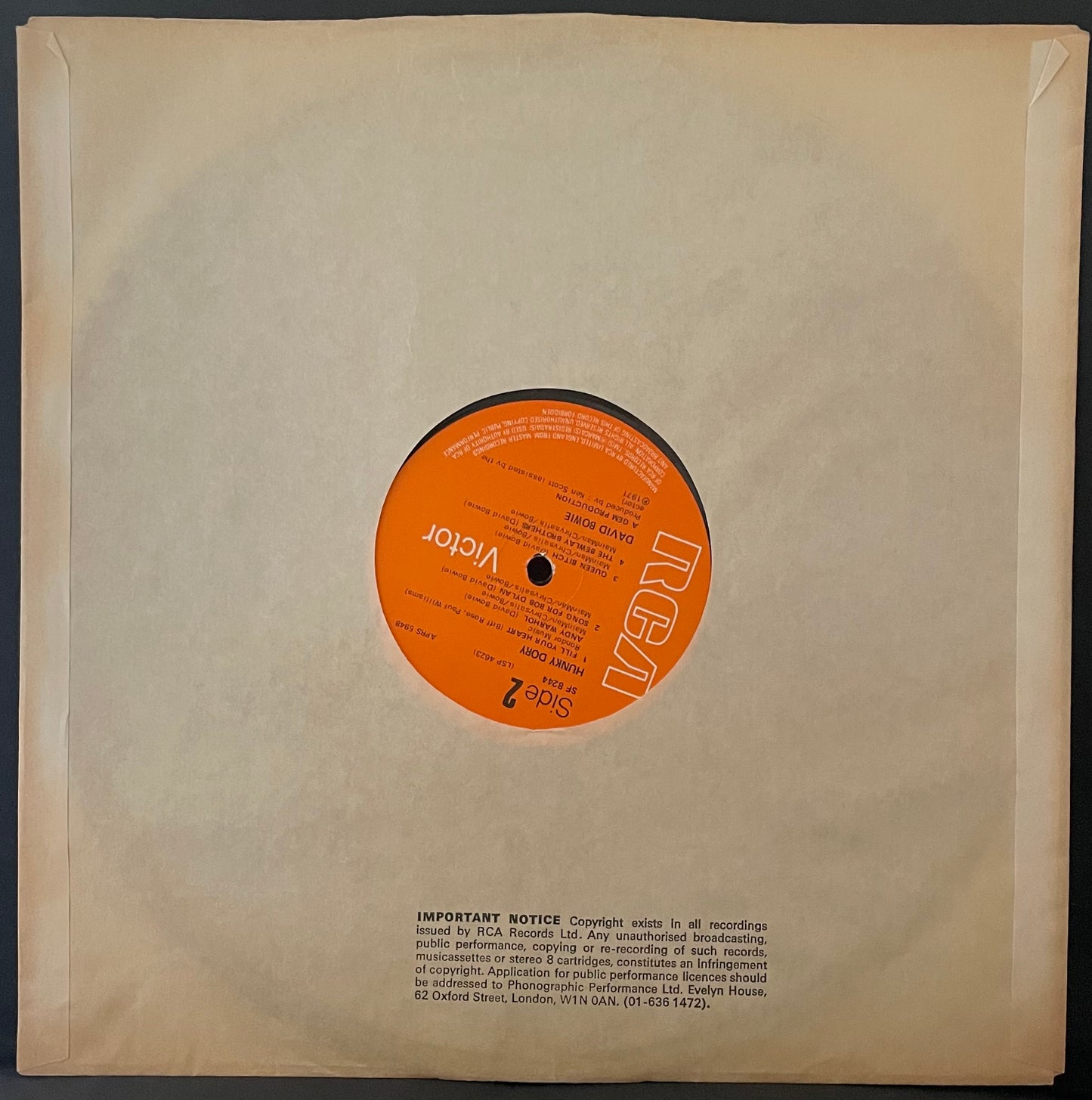 David Bowie – Hunky Dory - USED Vinyl LP