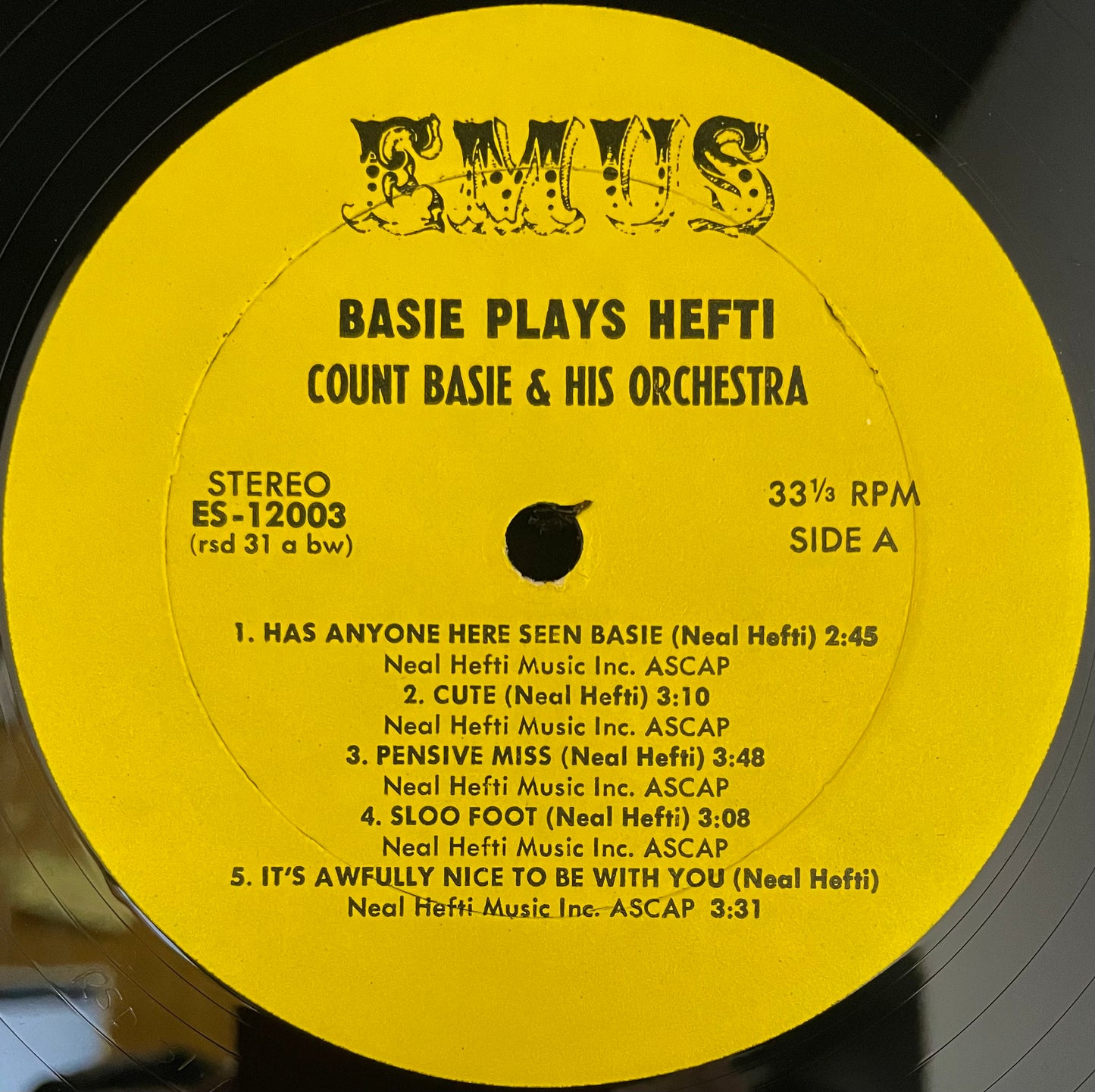 Count Basie – Basie Plays Hefti - USED Vinyl LP