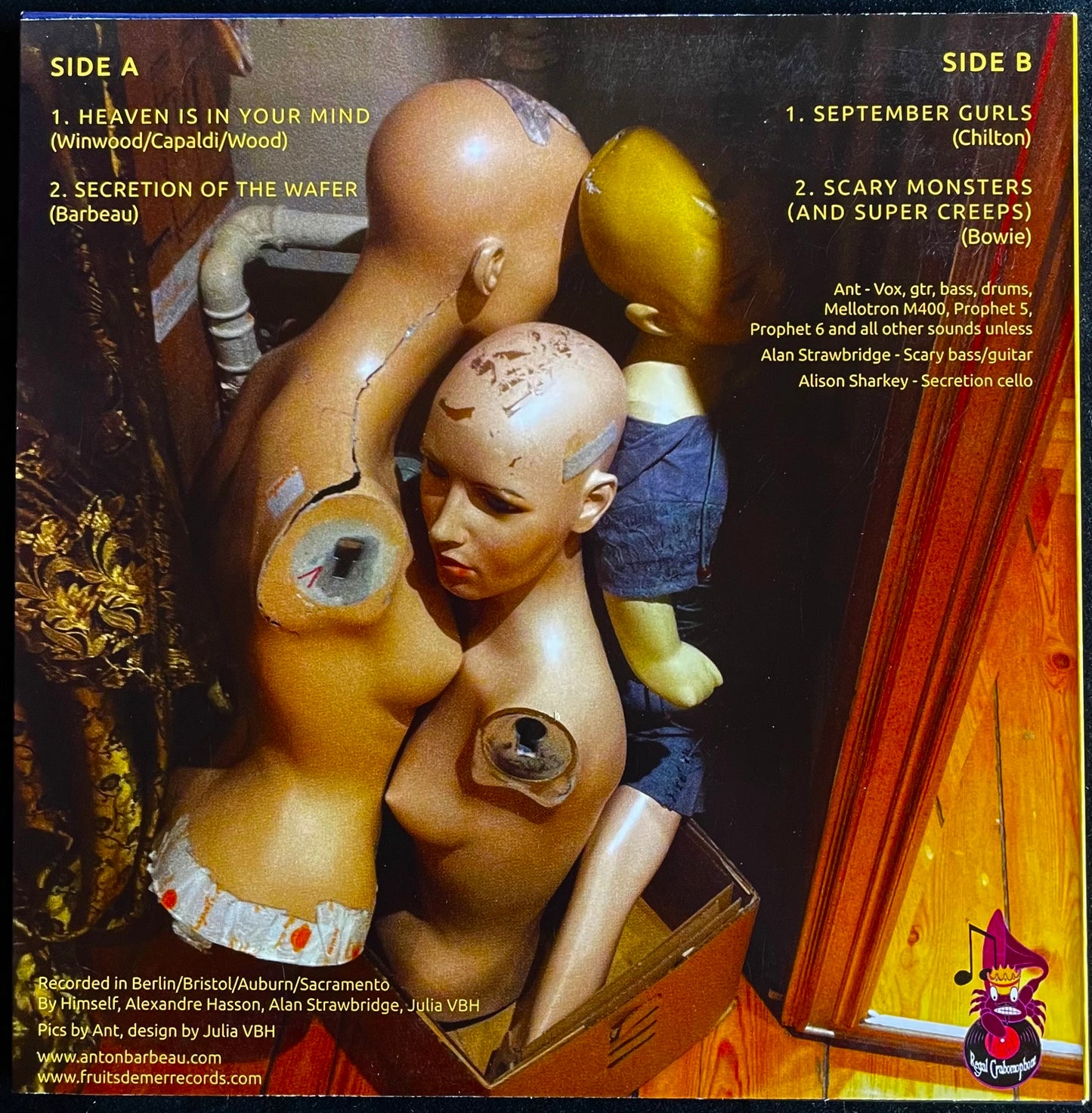 Anton Barbeau – Heaven Is In Your Mind - USED Vinyl 7" EP BLUE Vinyl