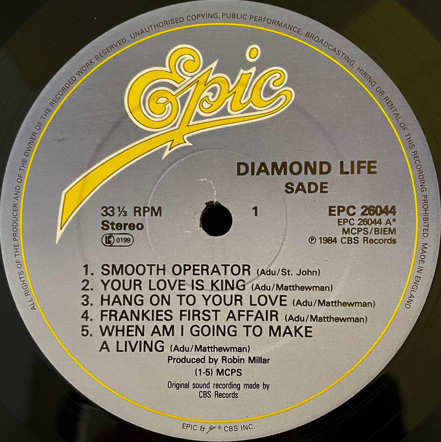 Sade – Diamond Life - USED Vinyl LP