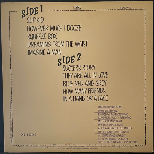 The Who – The Who By Numbers - USED Vinyl LP - Ltd Edition
