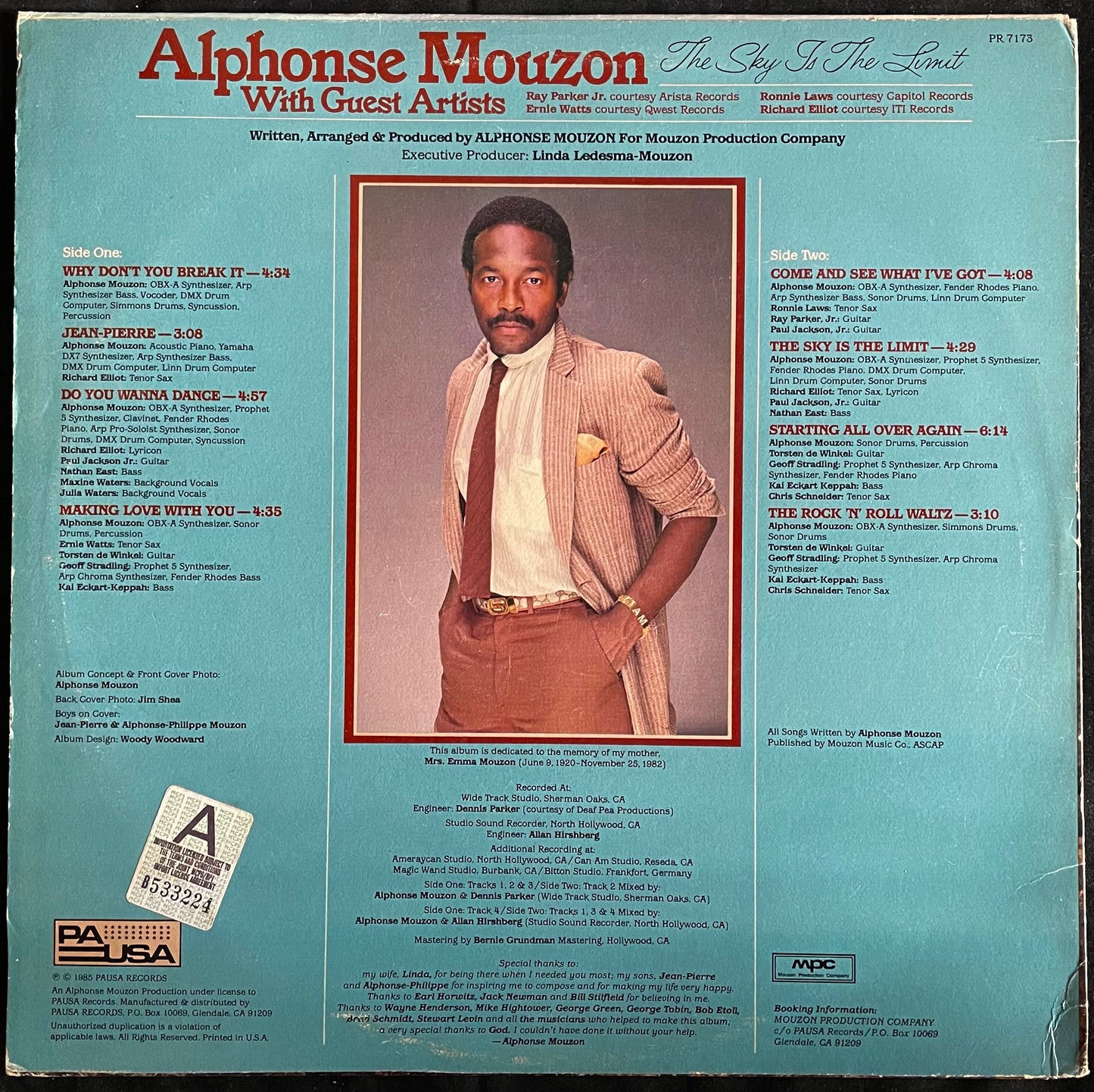 Alphonse Mouzon – The Sky Is The Limit - USED Vinyl LP