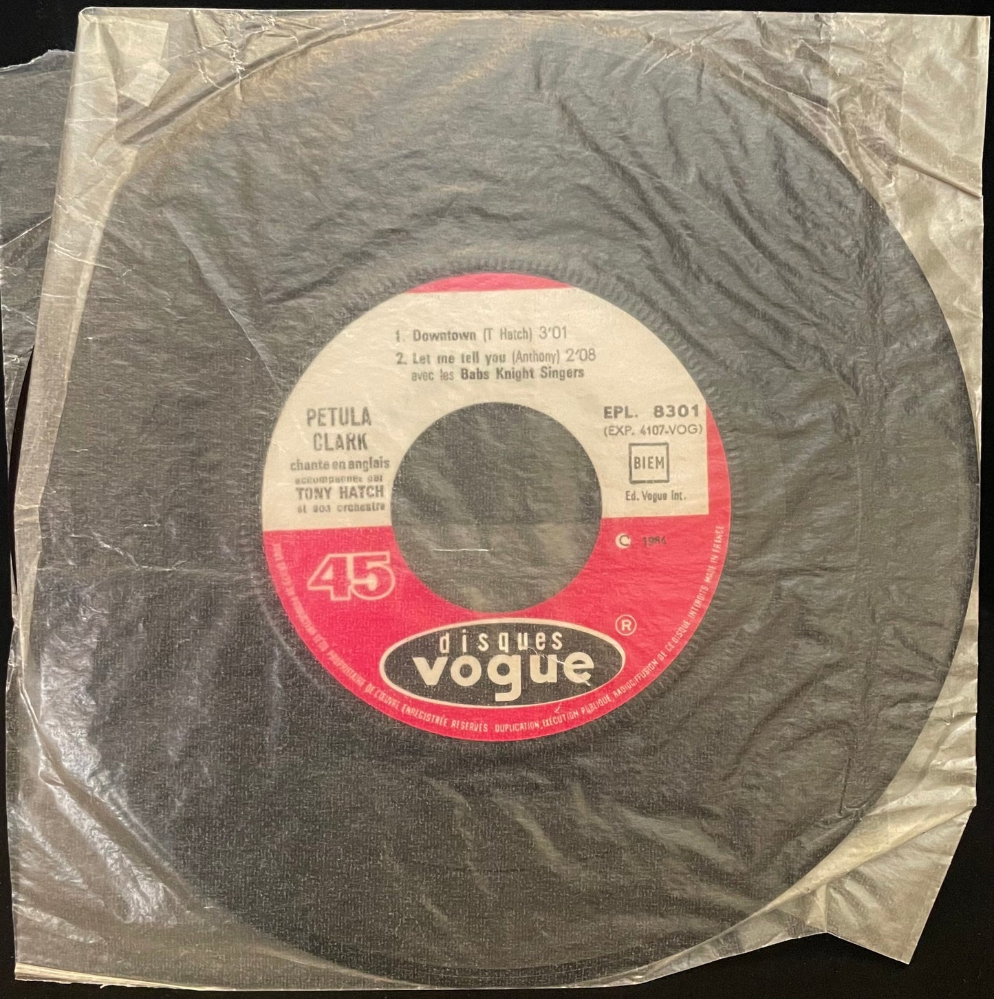 Petula Clark – Downtown - USED Vinyl 7" EP