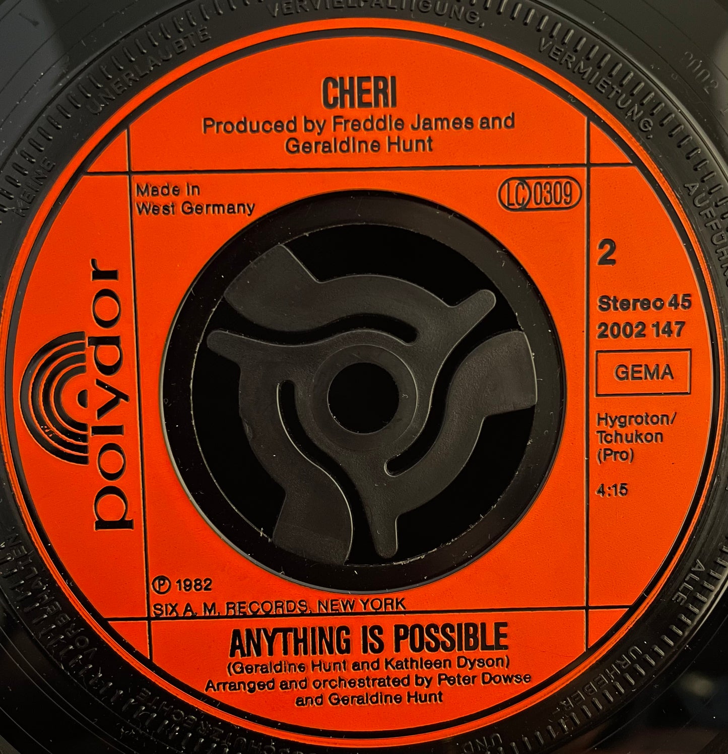 Cheri – Murphy's Law / Anything Is Possible – USED Vinyl 7" Single