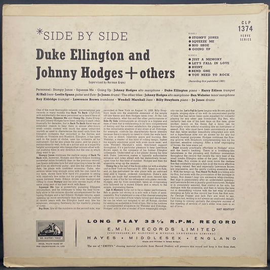 Duke Ellington And Johnny Hodges – Side By Side – USED Vinyl LP - MONO