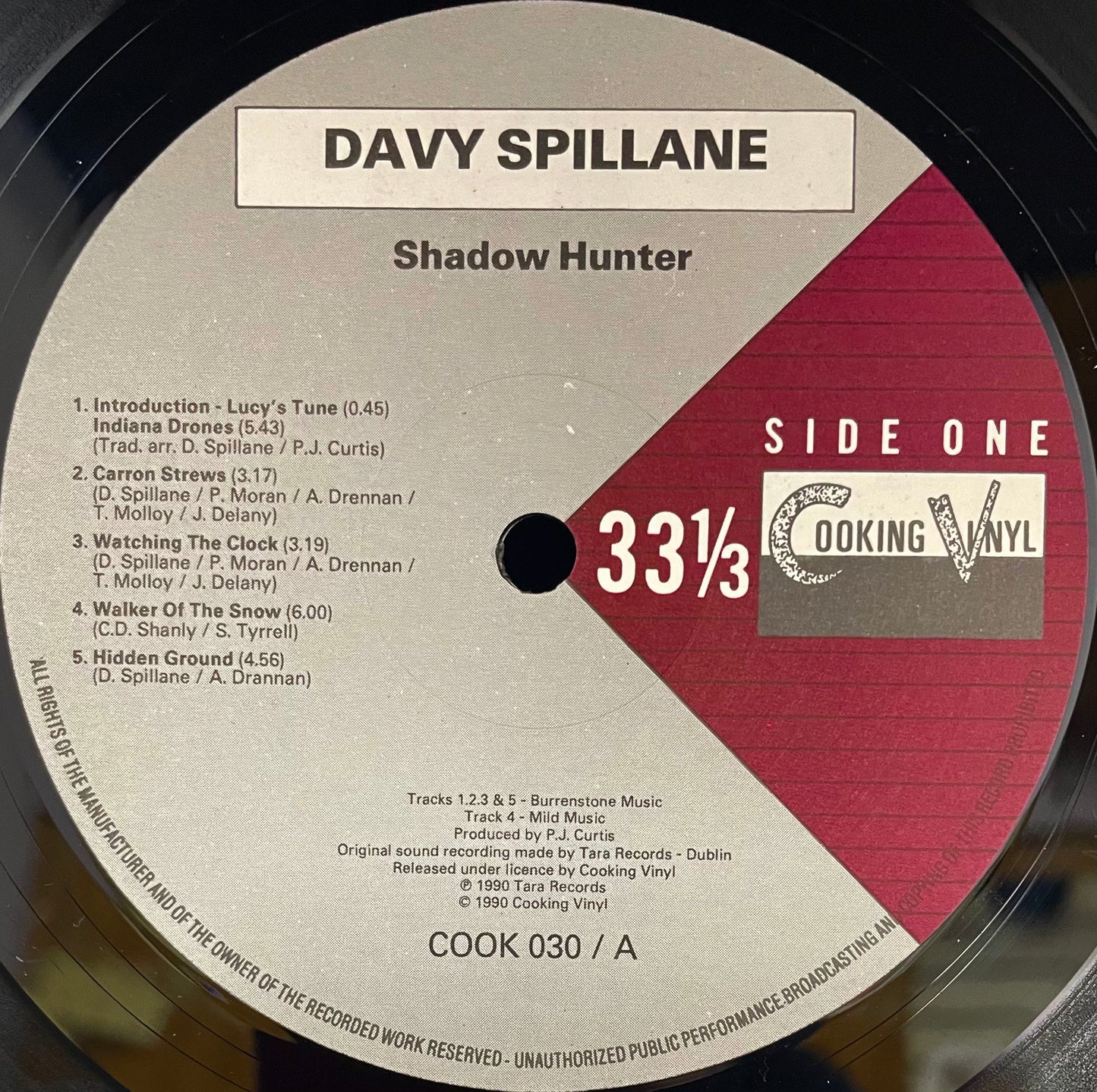 Davy Spillane – Shadow Hunter - USED Vinyl LP