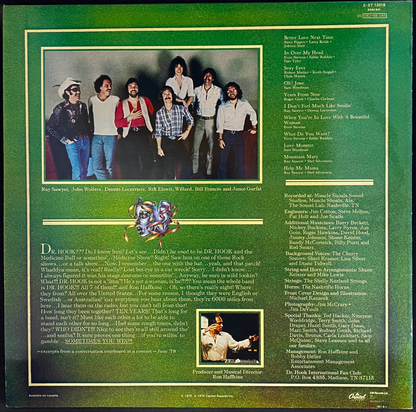 Dr. Hook – Sometimes You Win - USED Vinyl LP