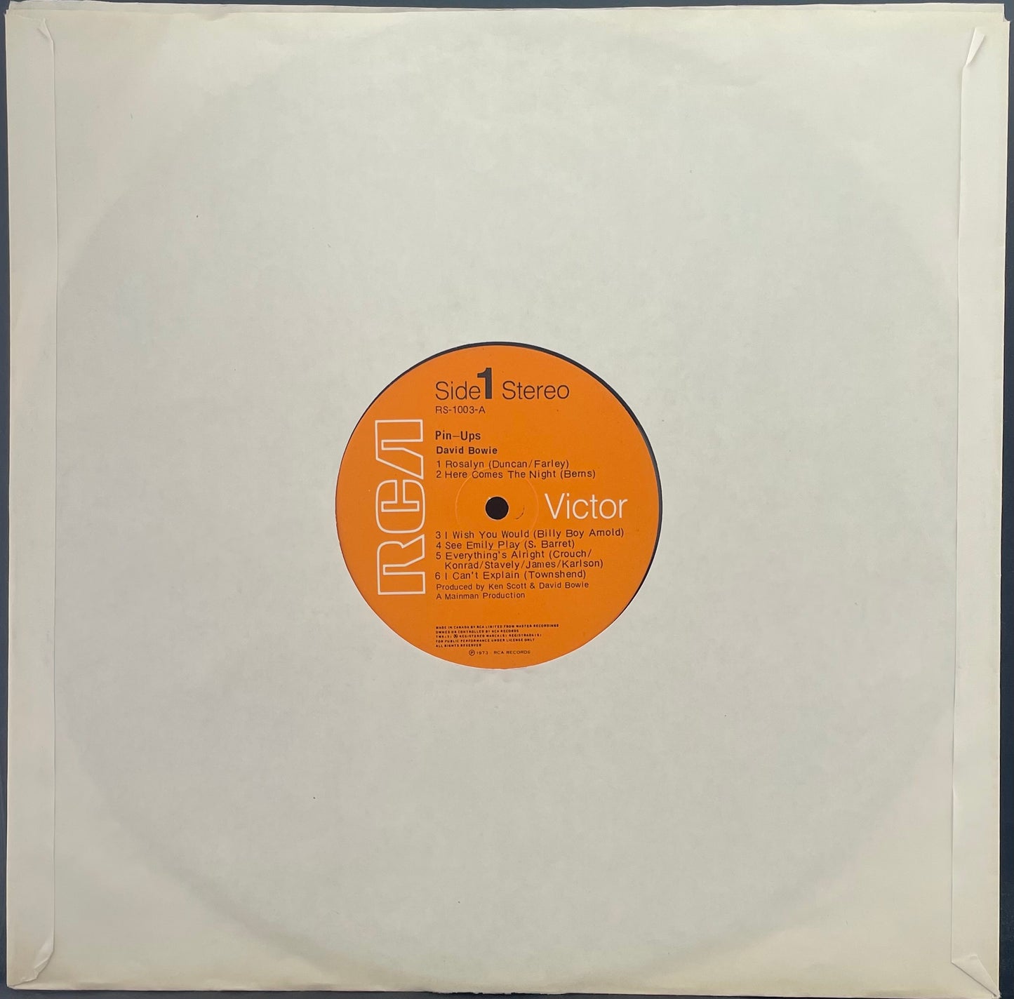 Bowie – Pinups - USED Vinyl LP