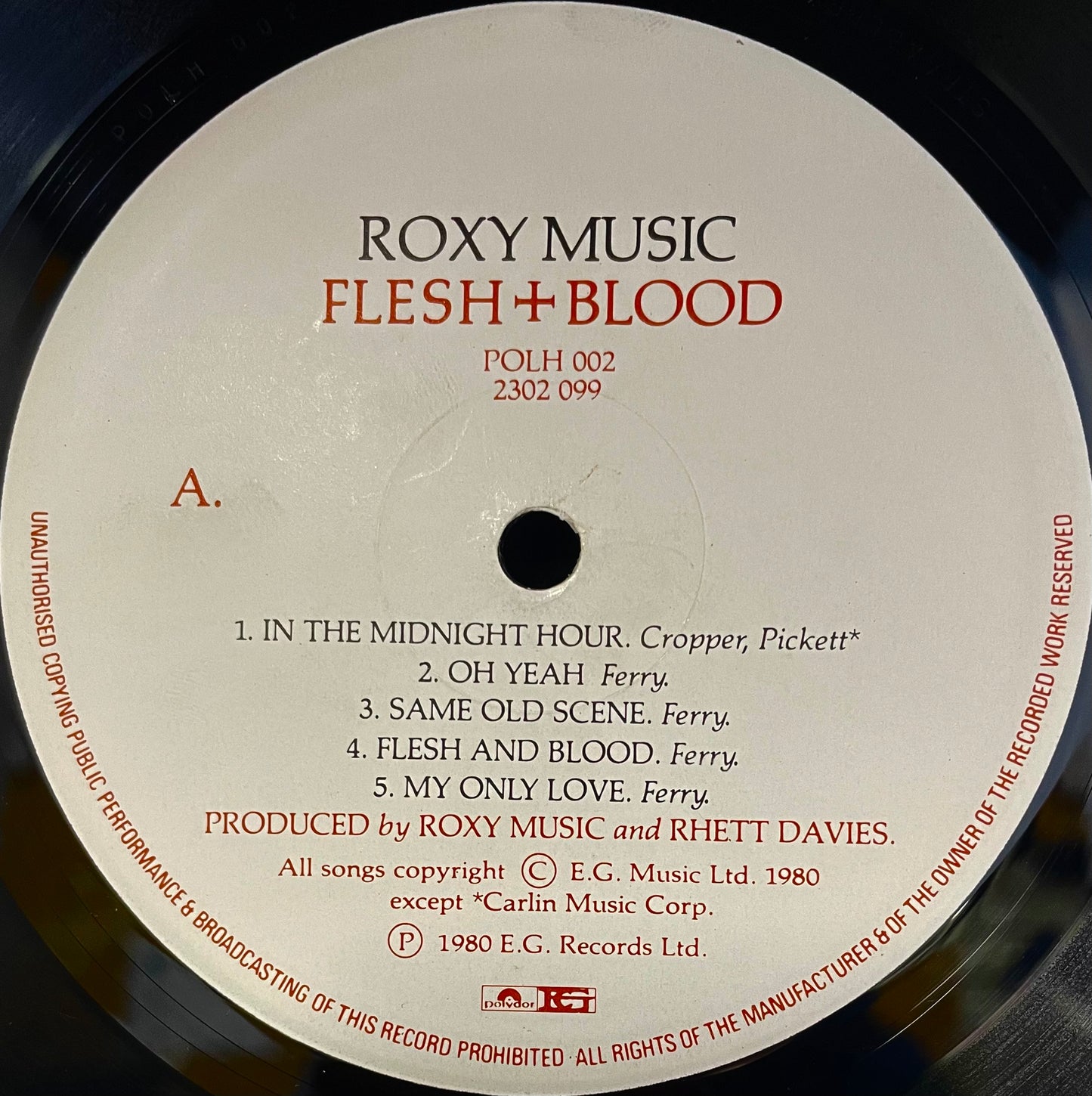 Roxy Music – Flesh + Blood - USED Vinyl LP