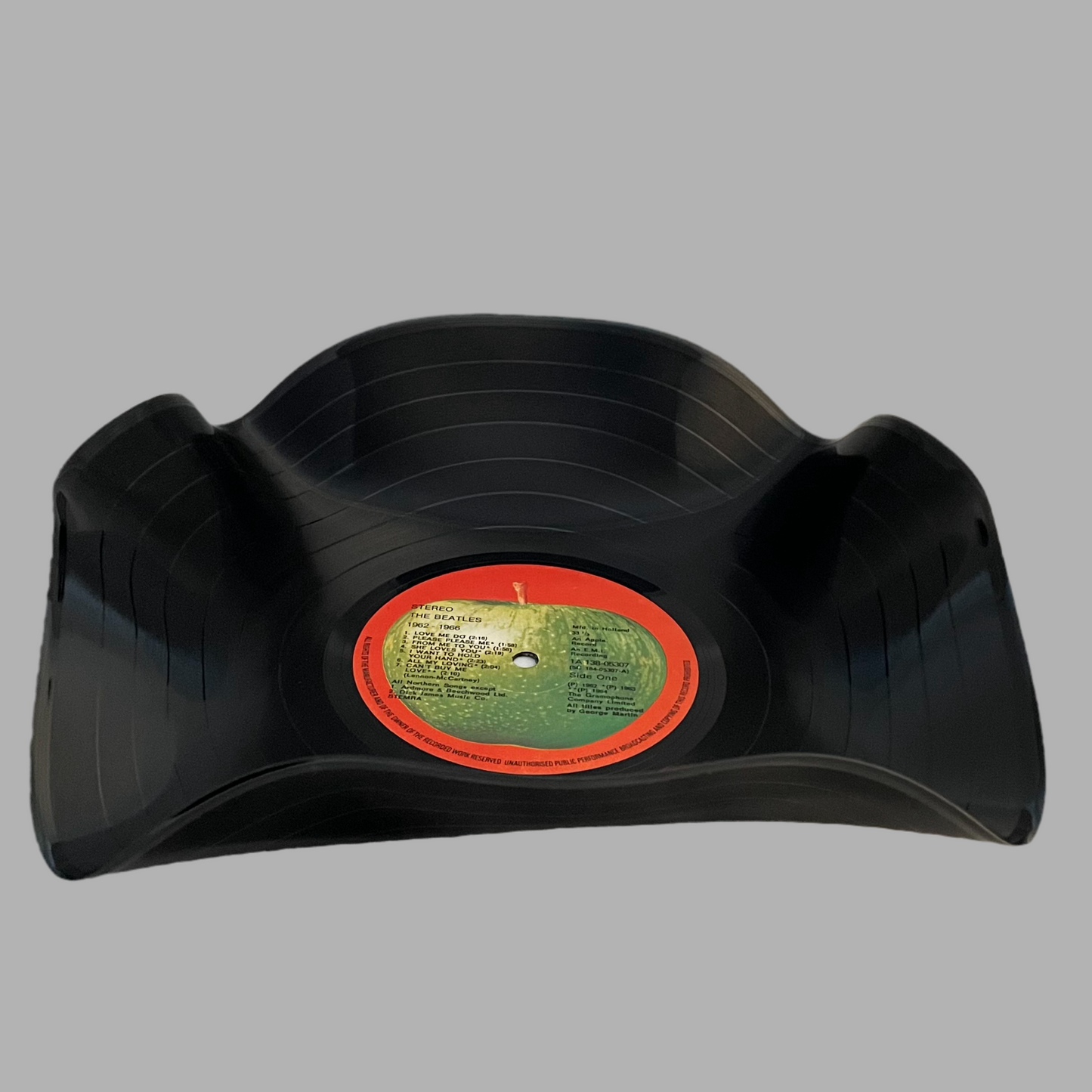 The 'Apple 62-66’ 12" Vinyl Record Bowl Set of 2