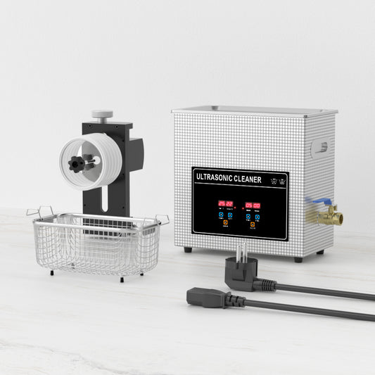 6L Ultrasonic Vinyl Record Cleaner Machine c/w Lifting Bracket for 12",10" & 7" Records