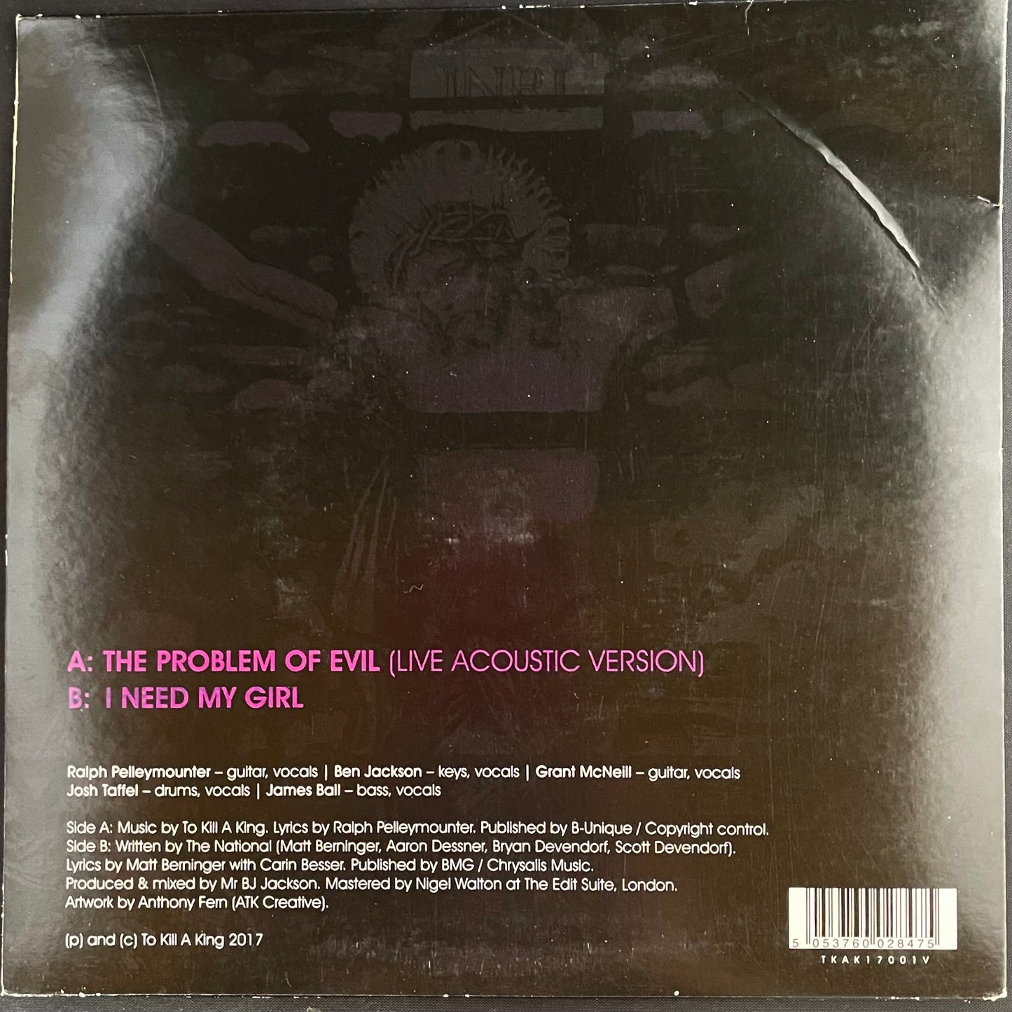 To Kill A King ‎– The Problem Of Evil - USED Vinyl 7" Single