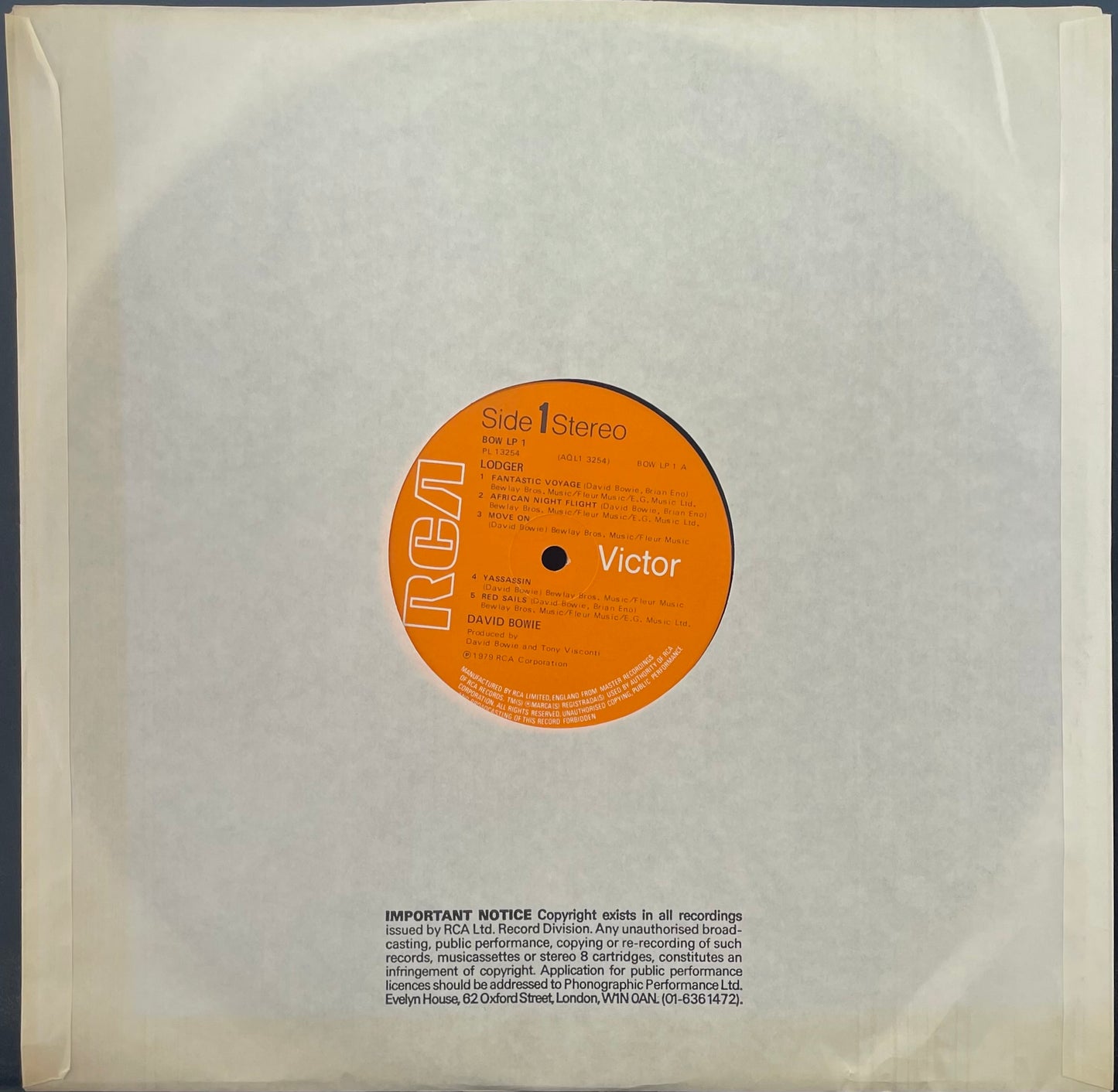 David Bowie – Lodger - USED Vinyl LP