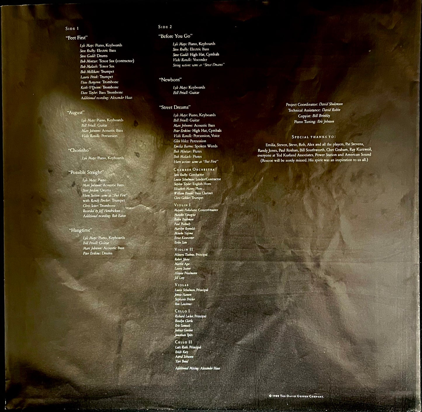 Lyle Mays – Street Dreams - USED Vinyl LP