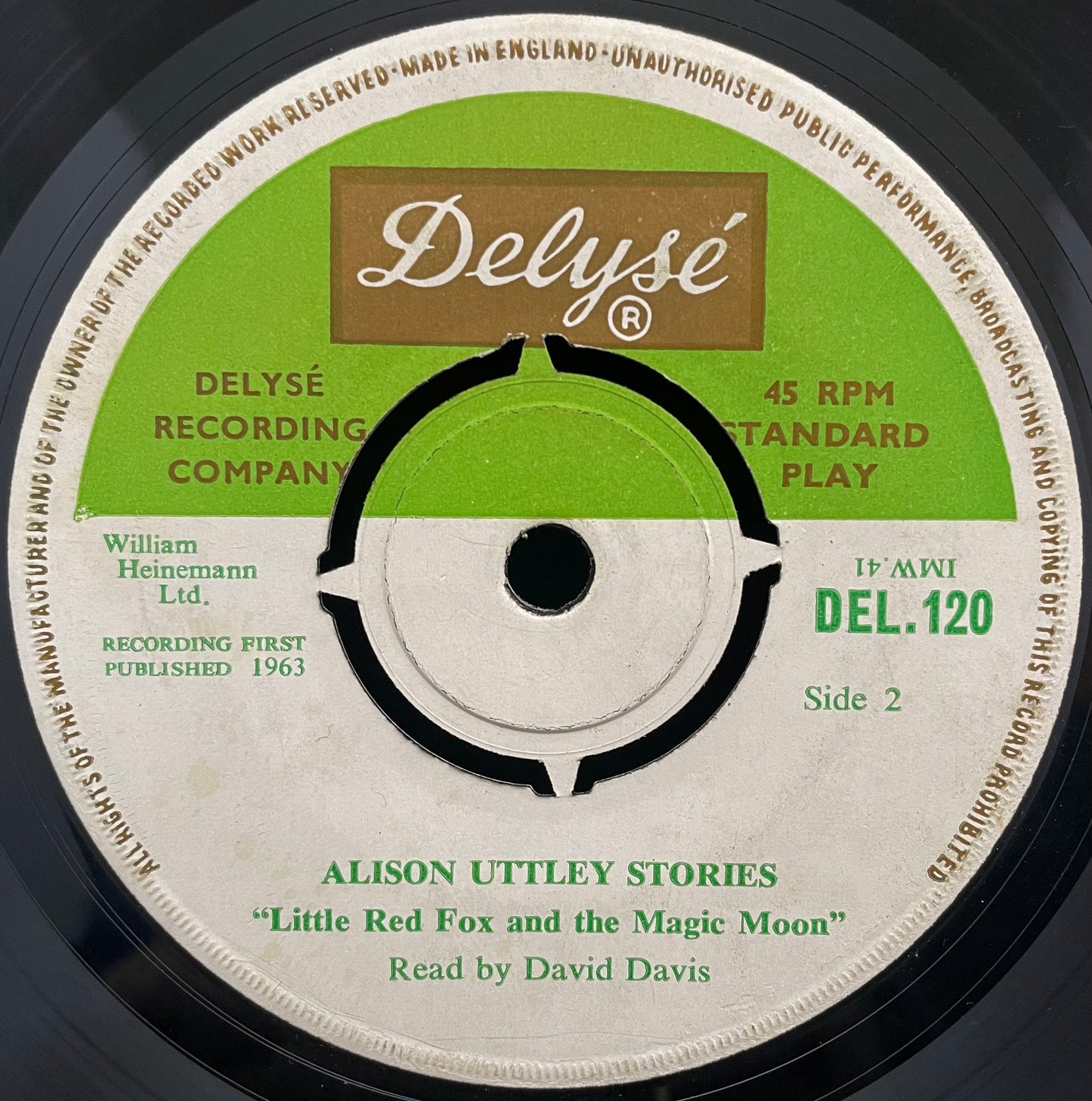 Alison Uttley / David Davis – Little Red Fox And The Magic Moon – USED Vinyl 7" Single