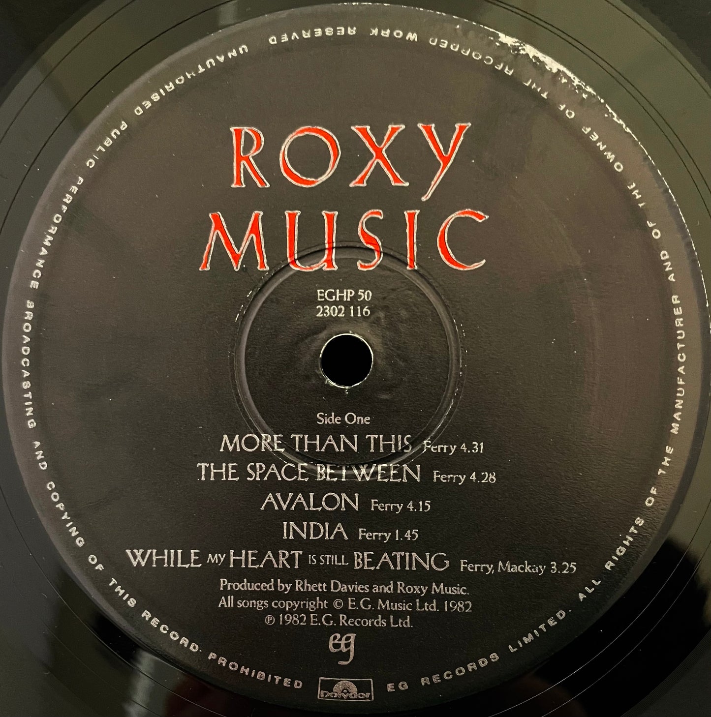 Roxy Music – Avalon - USED Vinyl LP