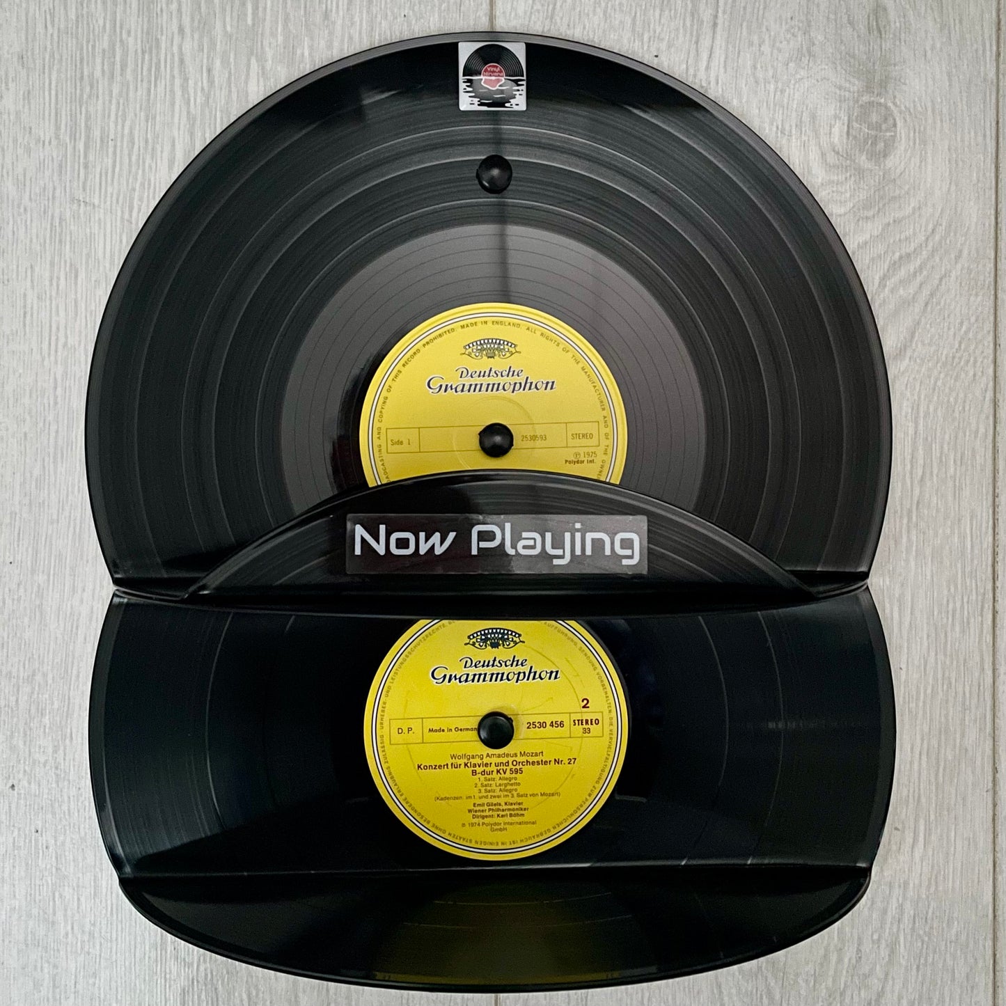 The ‘Classic’ Wall Mounted ‘Now Playing’ Vinyl Record Stand with Shelf