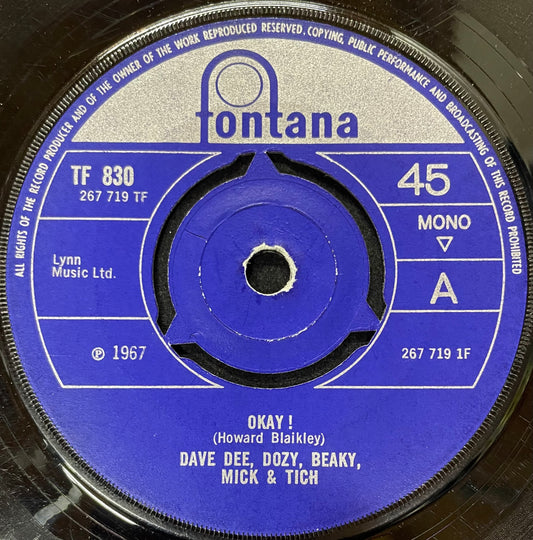 Dave Dee, Dozy, Beaky, Mick & Tich – Okay! - USED Vinyl 7" Single