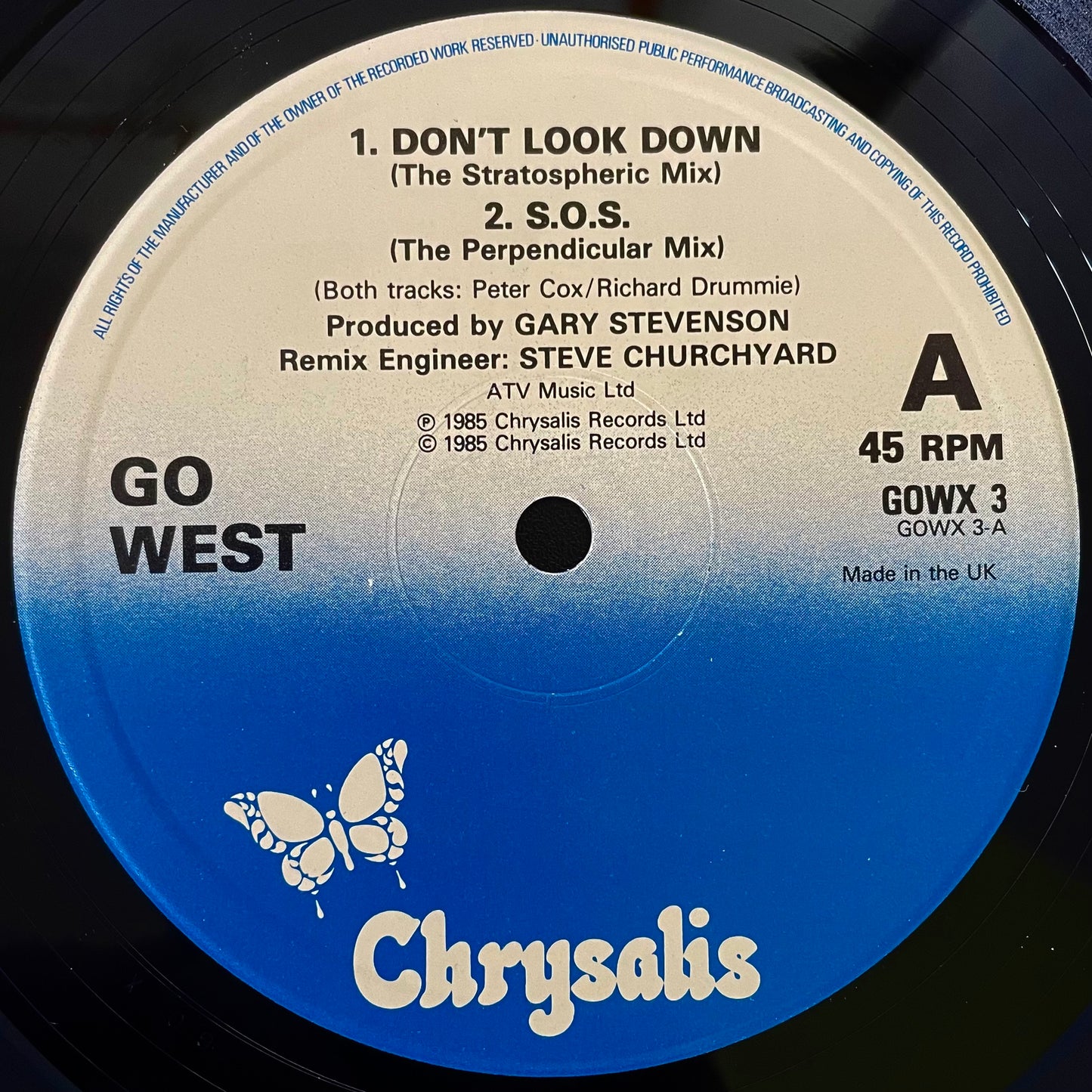 Go West – Don't Look Down (The Stratospheric Mix) - USED Vinyl 12" Single