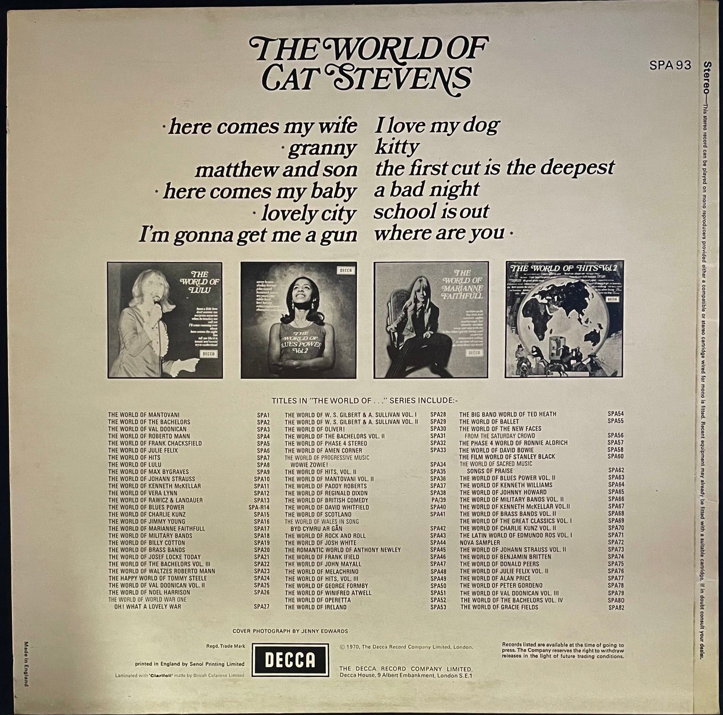 Cat Stevens – The World Of Cat Stevens - USED Vinyl LP