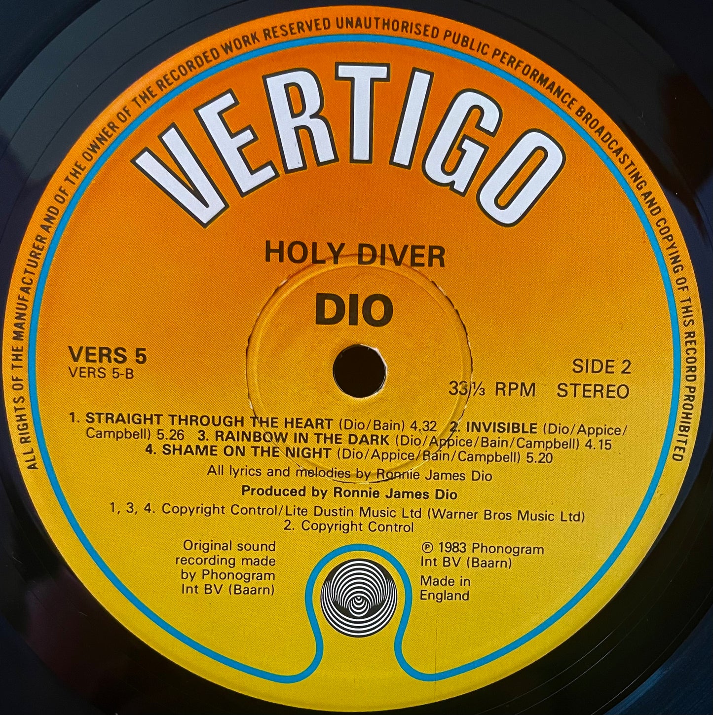 Dio – Holy Diver - USED Vinyl LP