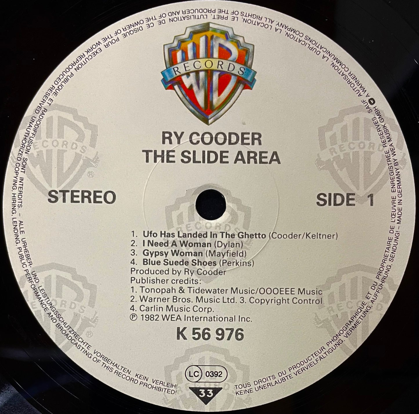 Ry Cooder – The Slide Area – I Love Rock 'N Roll - USED Vinyl LP