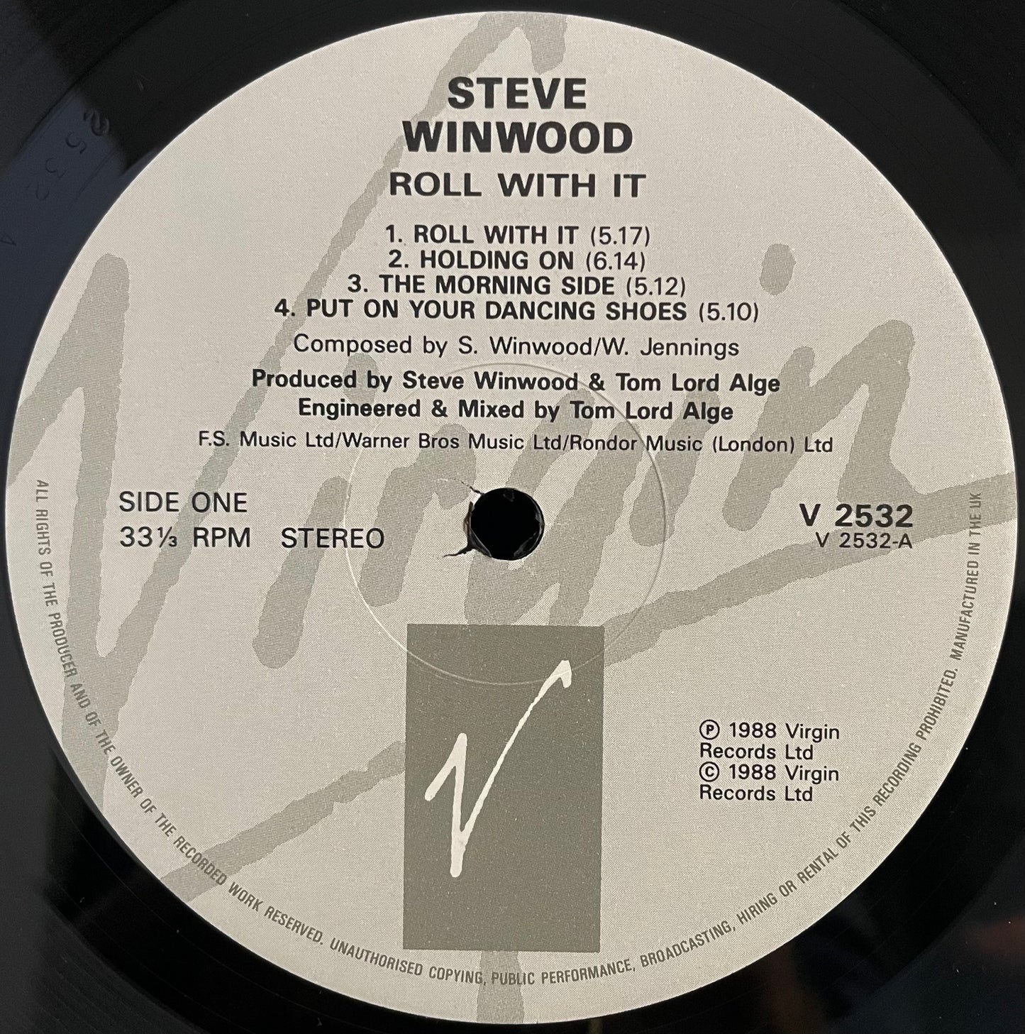 Steve Winwood – Roll With It – USED Vinyl LP