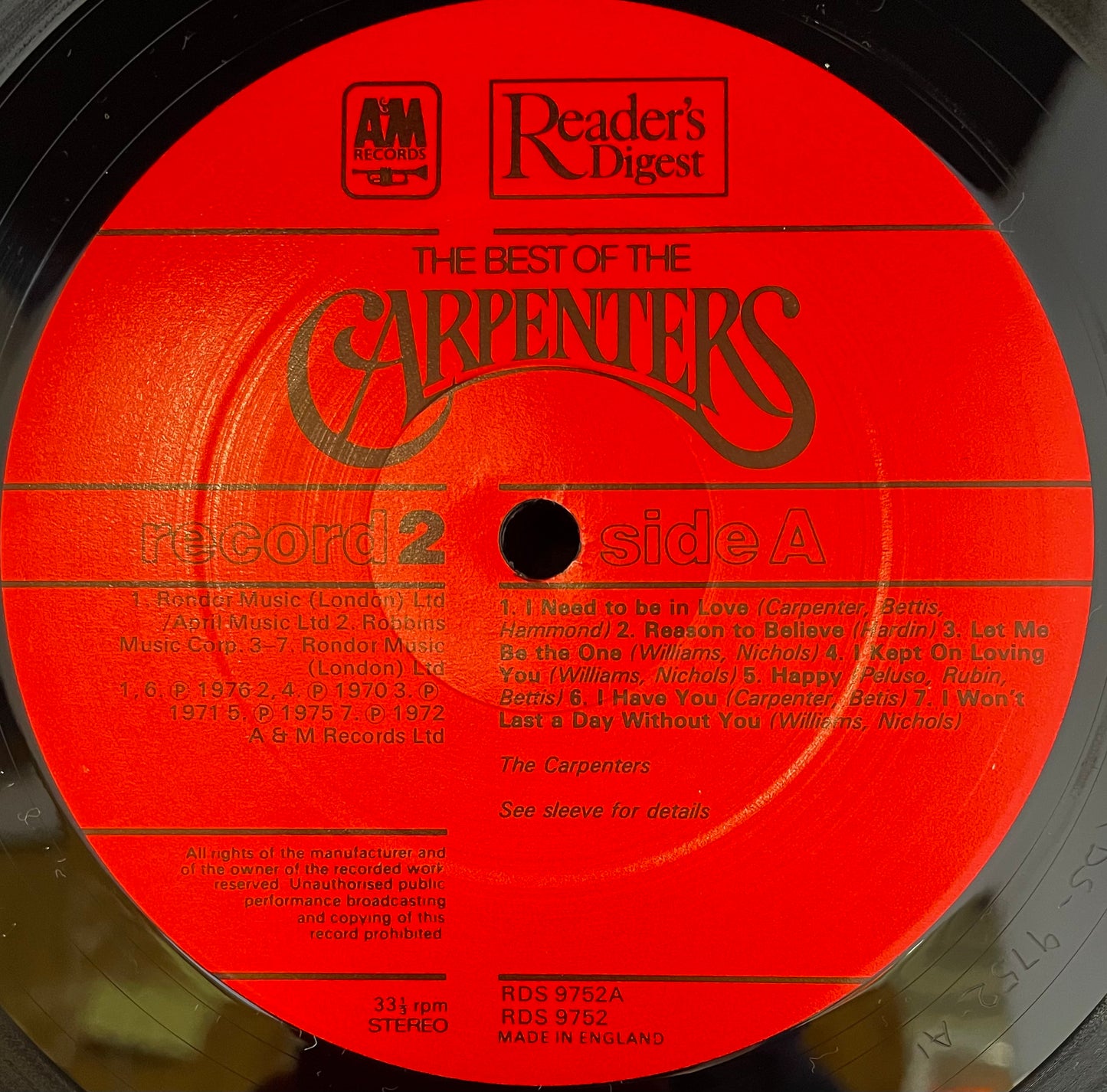 Carpenters – The Best Of The Carpenters - USED Vinyl 4LP Box Set