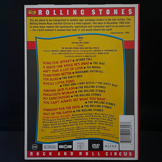 The Rolling Stones – The Rolling Stones Rock And Roll Circus - USED DVD
