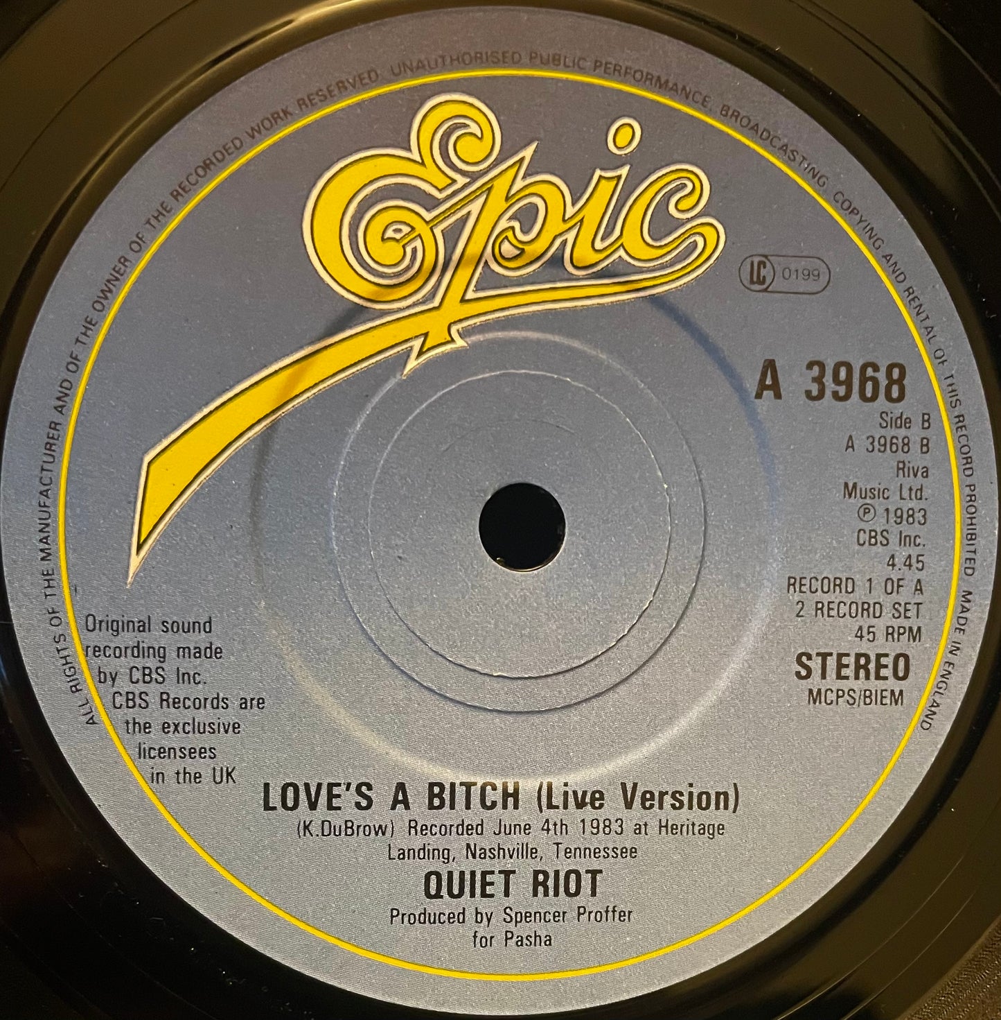 Quiet Riot – Metal Health - USED Vinyl 7" EP - Special 4-Track Tour Edition