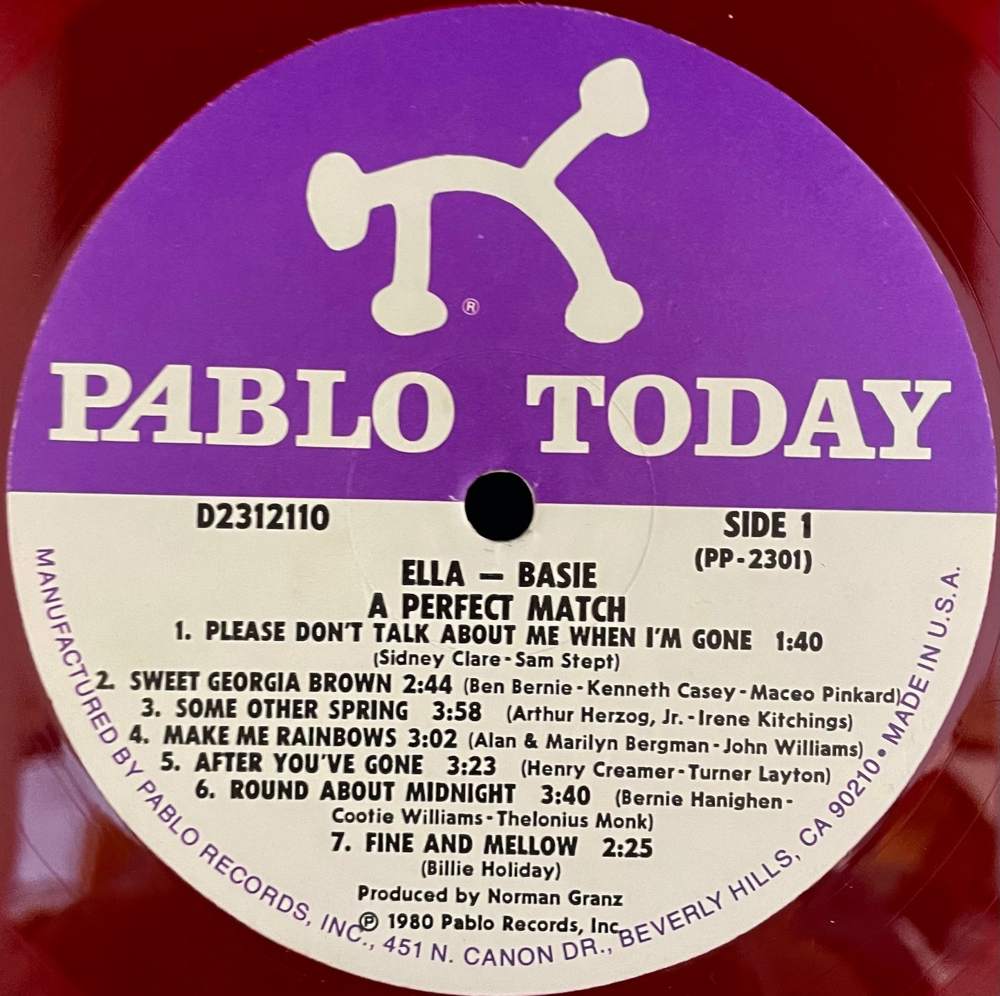 Ella And Basie – A Perfect Match - USED Vinyl LP RED