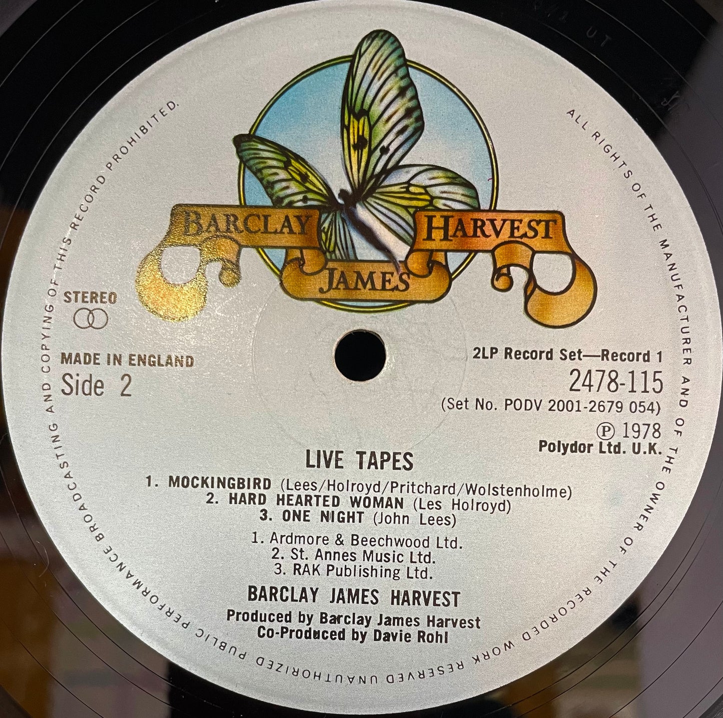 Barclay James Harvest – Live Tapes - USED Vinyl 2LP