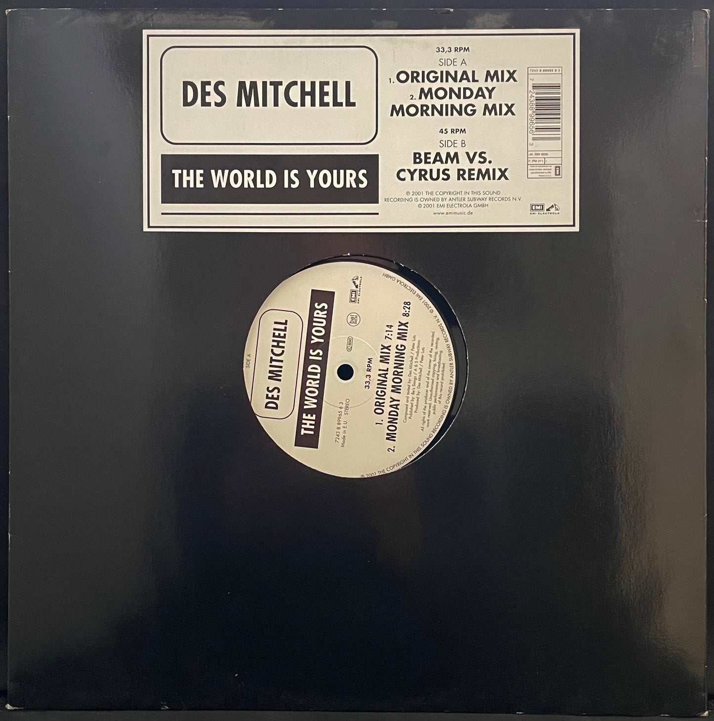 Des Mitchell – The World Is Yours – USED Vinyl 12" Single