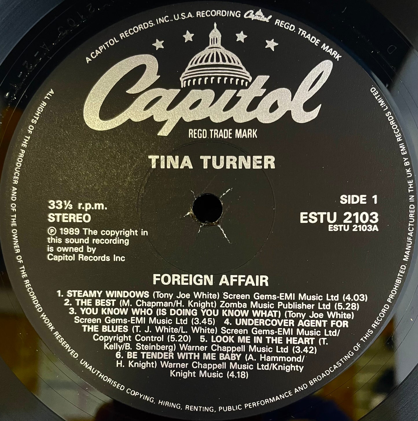 Tina Turner – Foreign Affair - USED Vinyl LP
