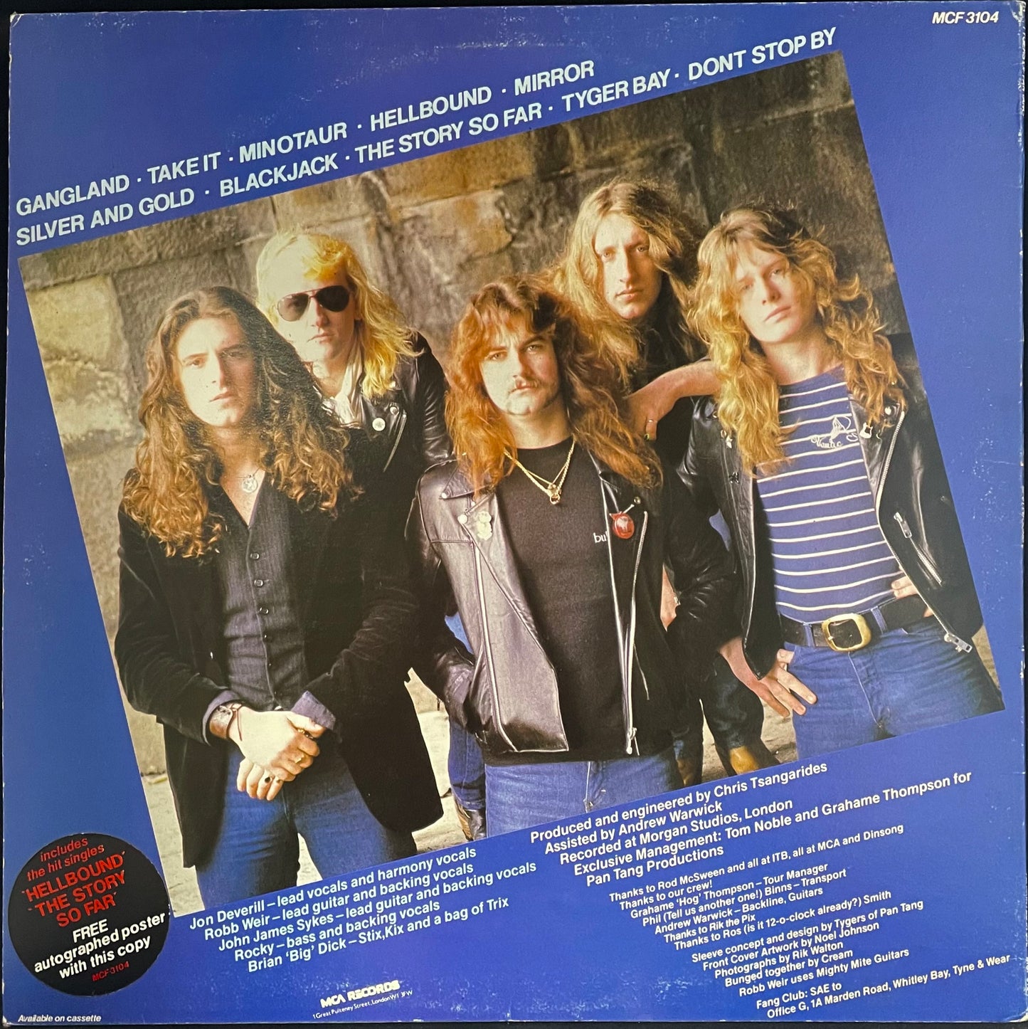 Tygers Of Pan Tang – Spellbound - USED Vinyl LP