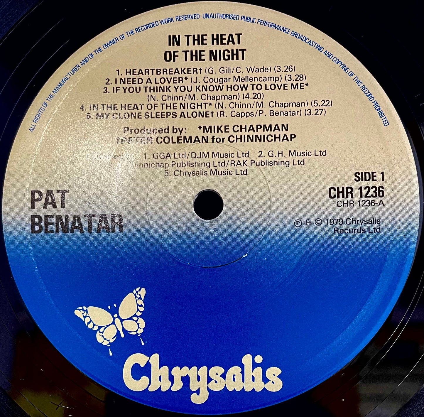 Pat Benatar – In The Heat Of The Night - USED Vinyl LP