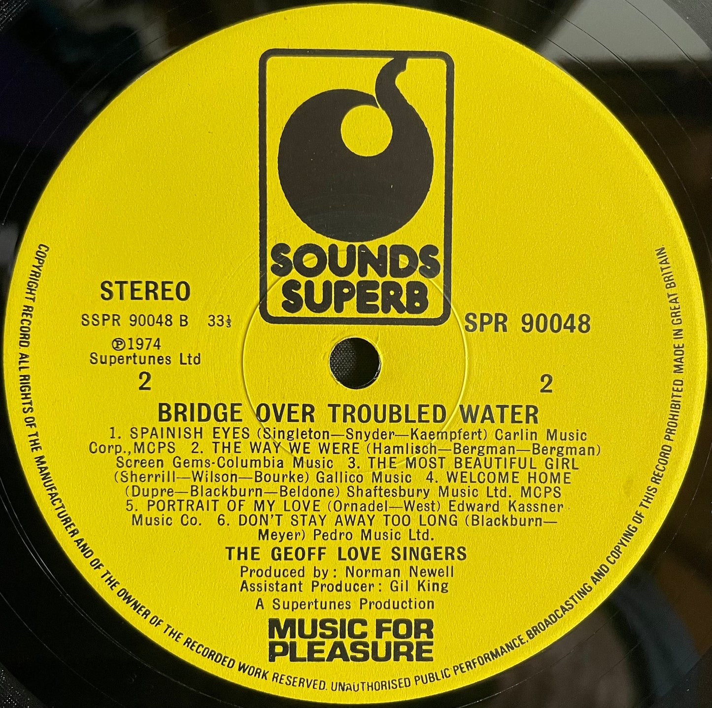 Geoff Love & His Orchestra – Bridge Over Troubled Water - USED Vinyl LP