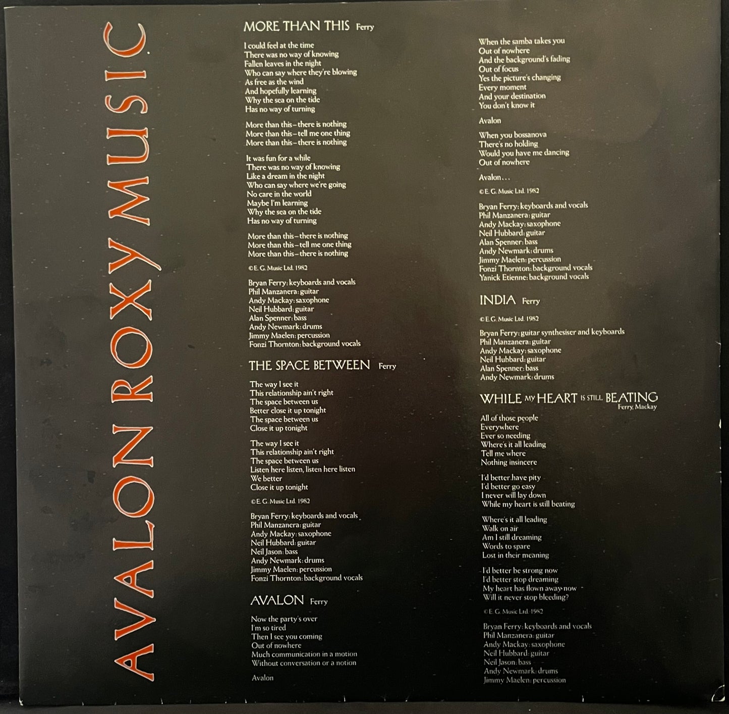 Roxy Music – Avalon - USED Vinyl LP