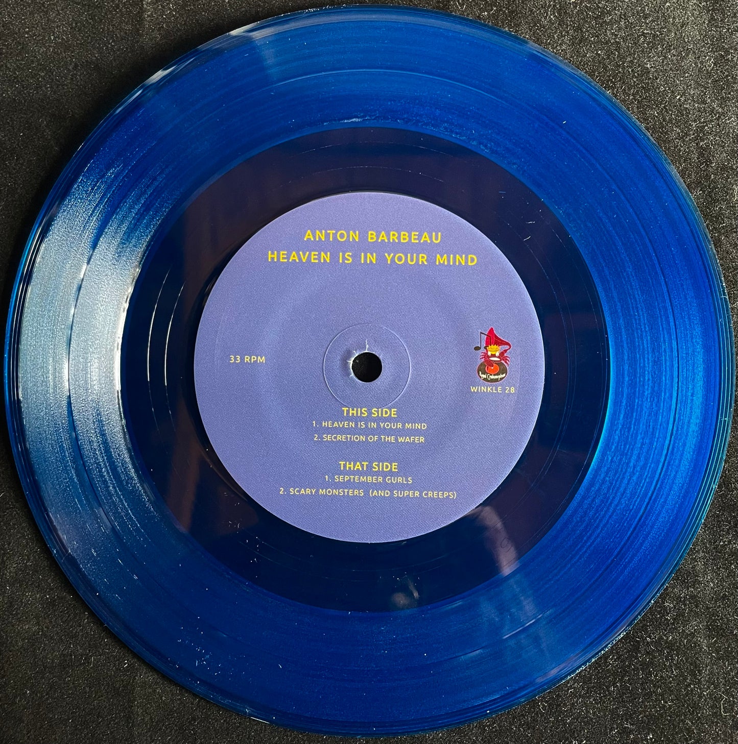 Anton Barbeau – Heaven Is In Your Mind - USED Vinyl 7" EP BLUE Vinyl